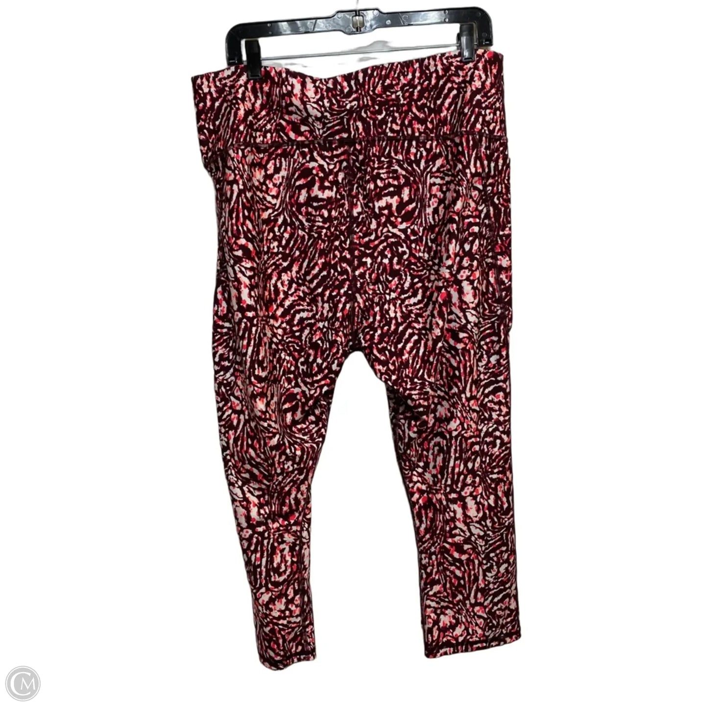 Athletic Leggings By Under Armour In Red, Size: 2x