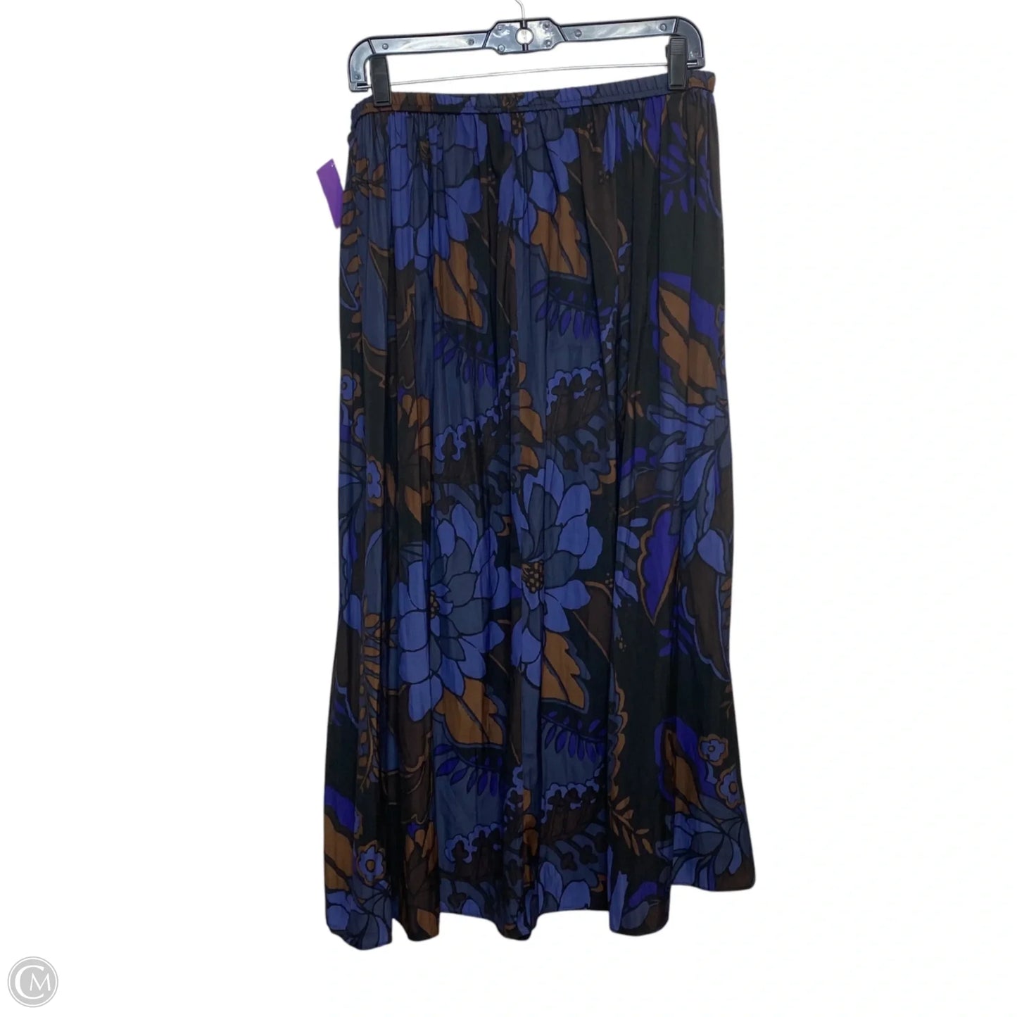 Skirt Maxi By T Tahari In Blue & Brown, Size: M