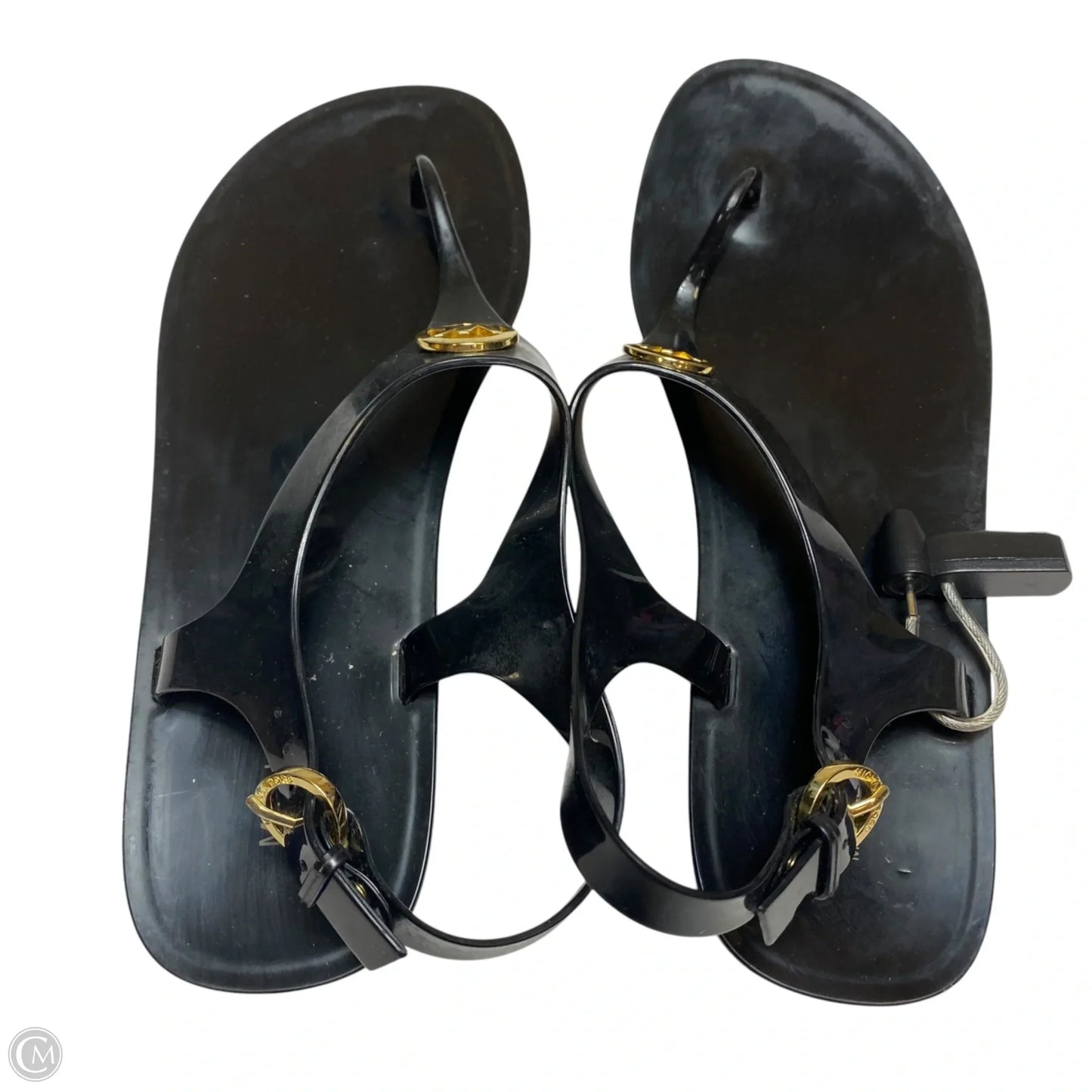 Sandals Flats By Michael By Michael Kors In Black, Size: 10