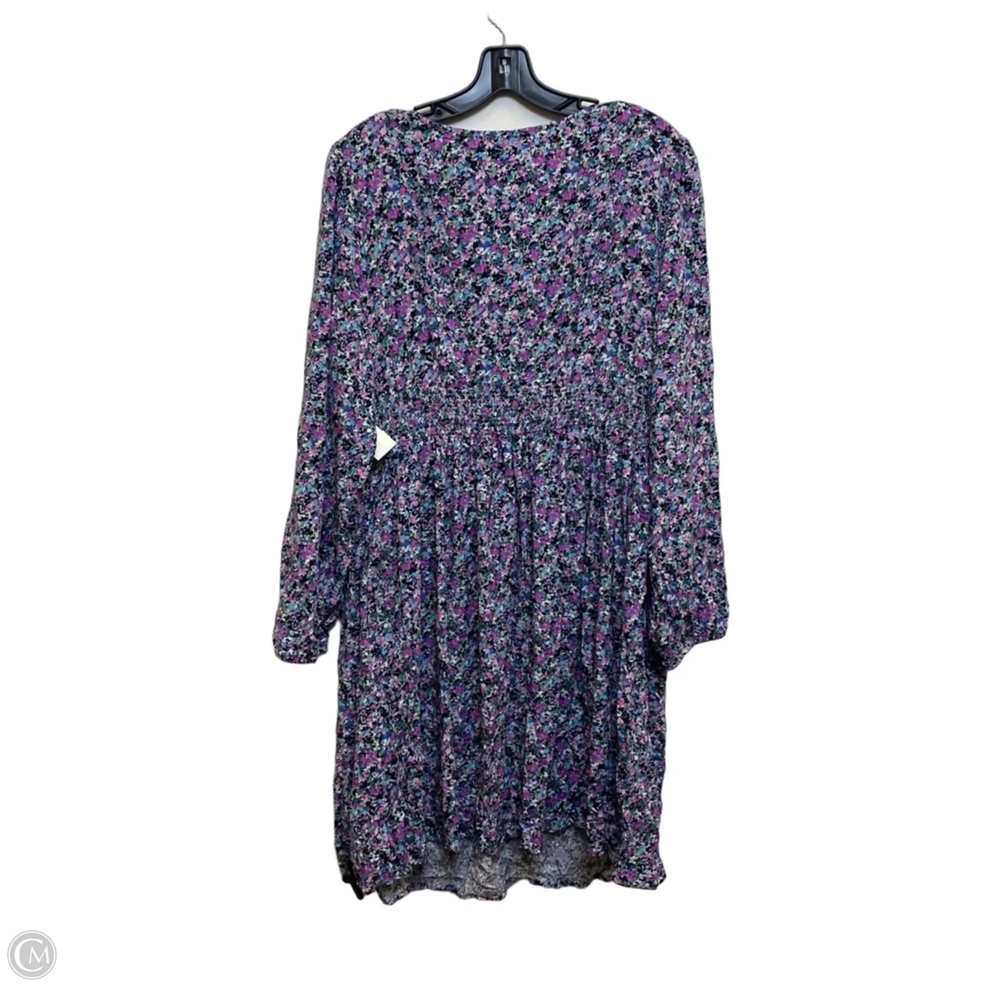 Dress Casual Short By Ava & Viv In Blue & Purple, Size: Xxl