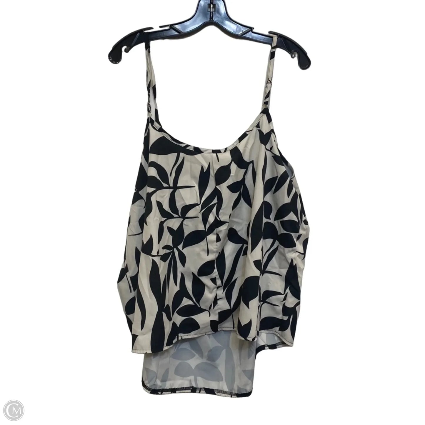 Top Sleeveless By Shein In Black & Cream, Size: 2x