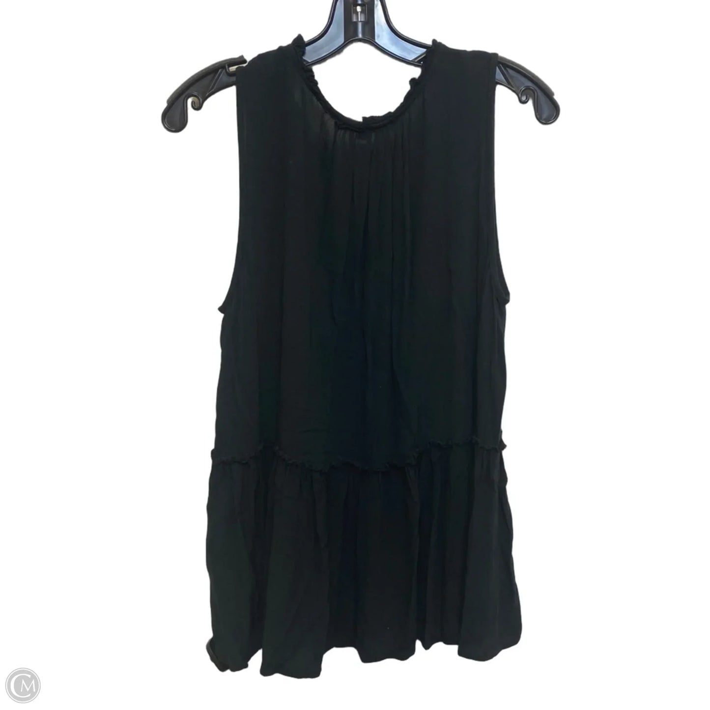 Top Sleeveless By Loft In Black, Size: L
