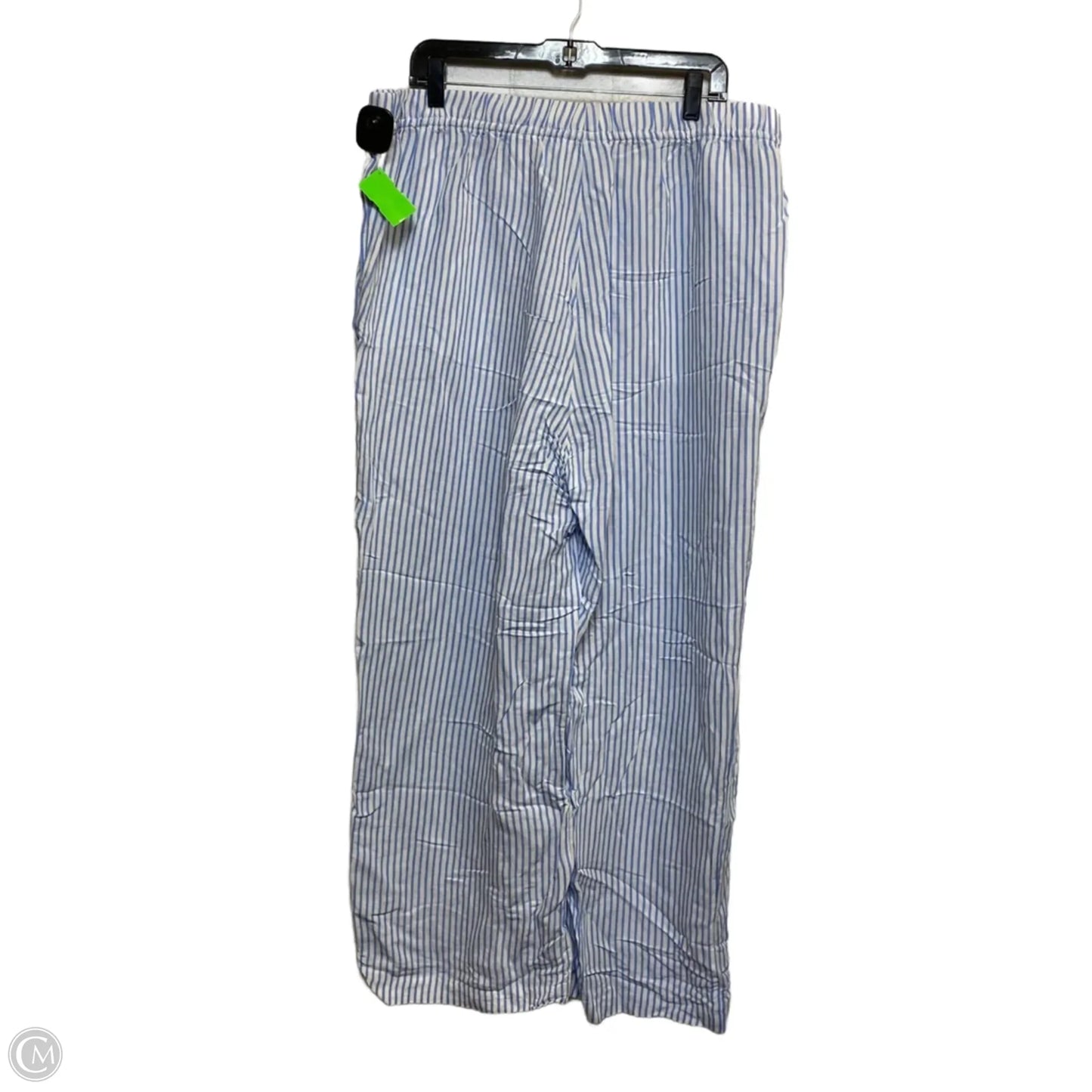 Pants Linen By H&m In Blue & White, Size: Xl
