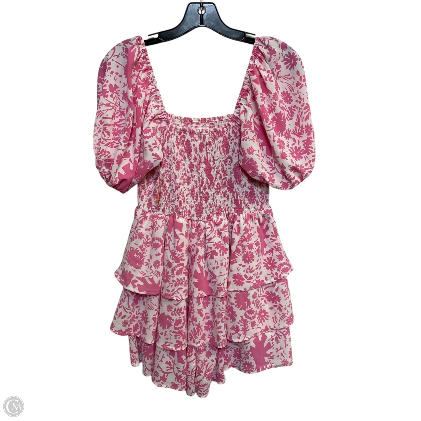 Dress Casual Short By Entro In Pink & White, Size: M