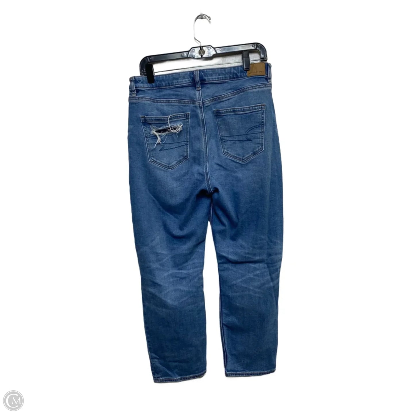 Jeans Straight By American Eagle In Blue Denim, Size: 10