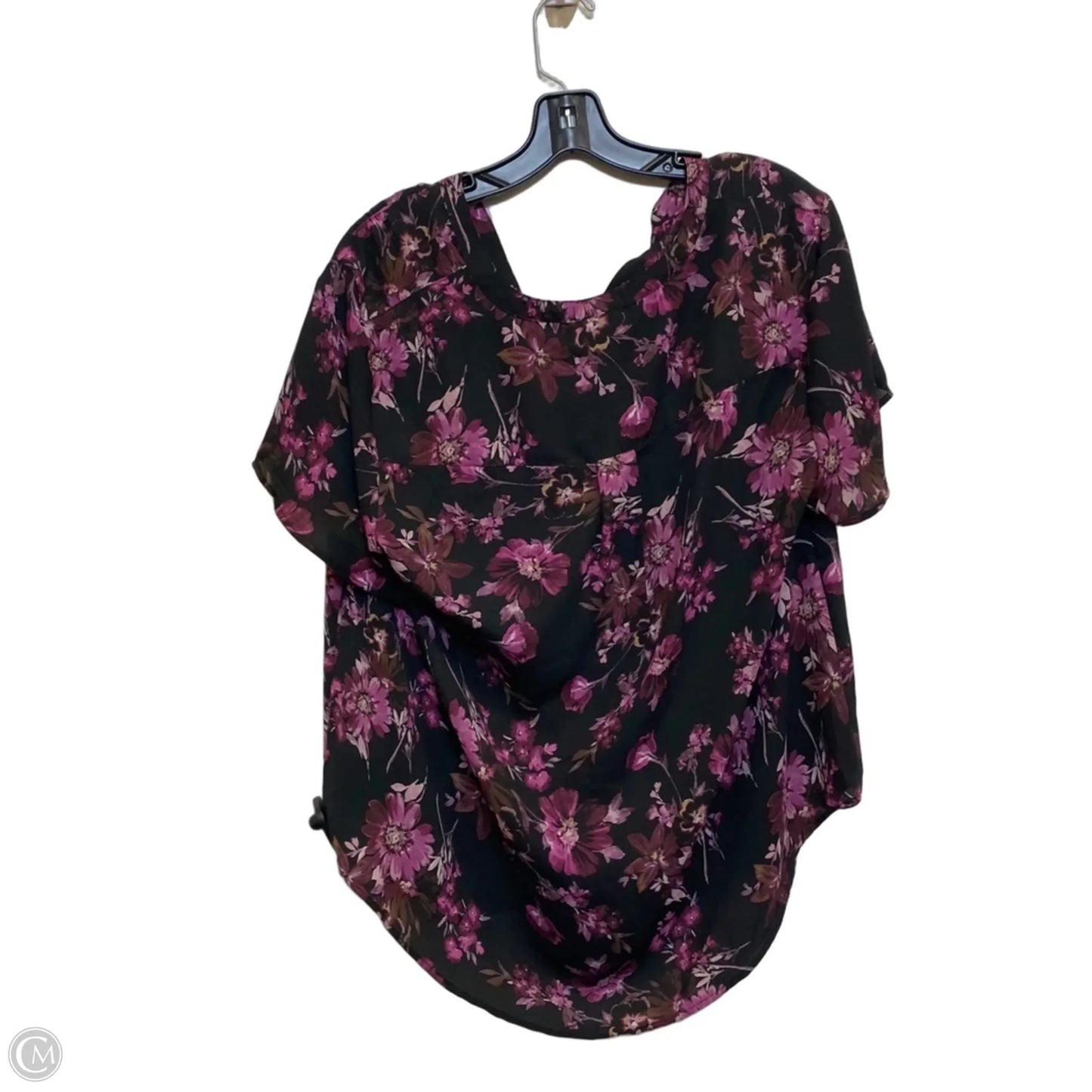 Top Short Sleeve By Torrid In Black & Purple, Size: L