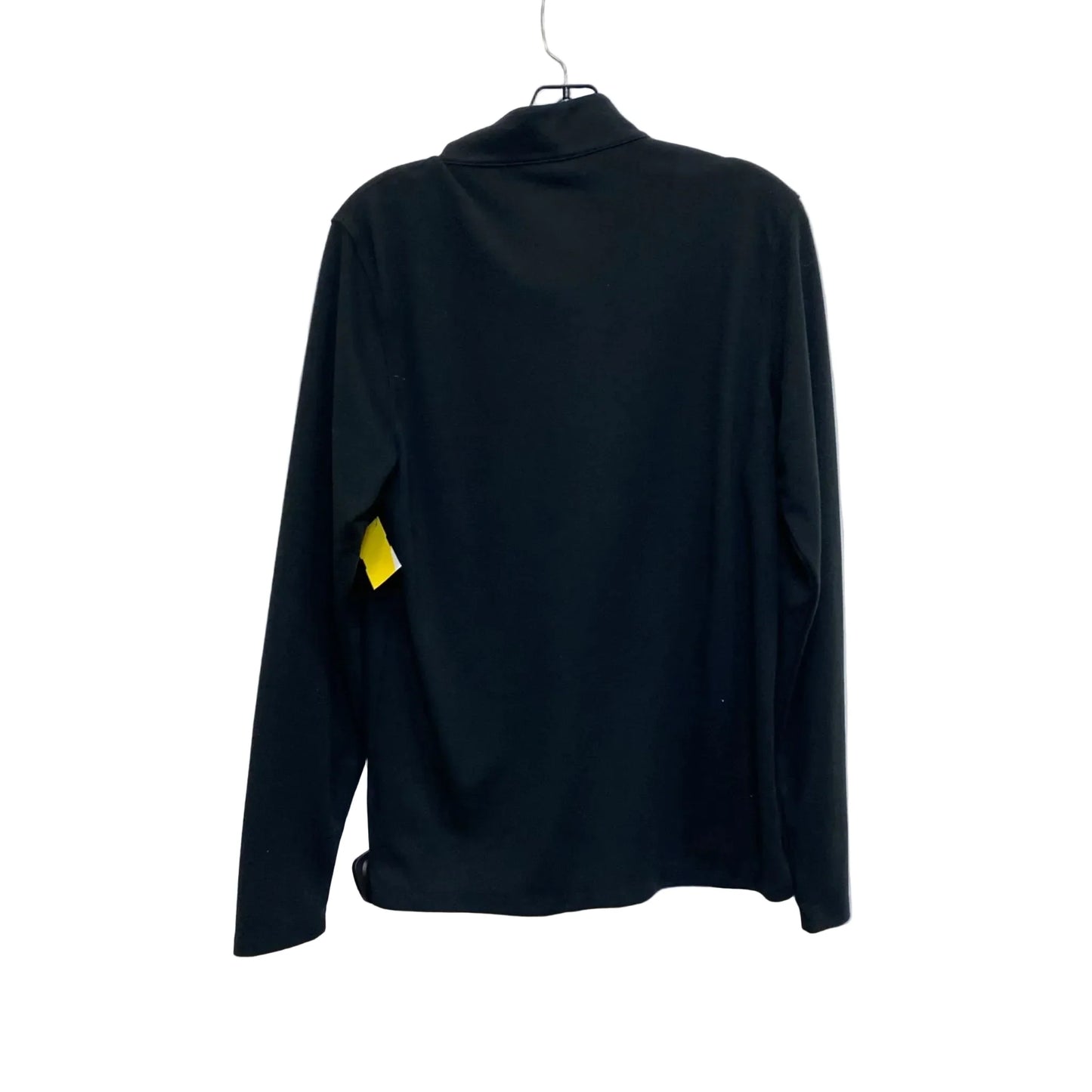 Athletic Top Long Sleeve Collar By Nike Apparel In Black, Size: S