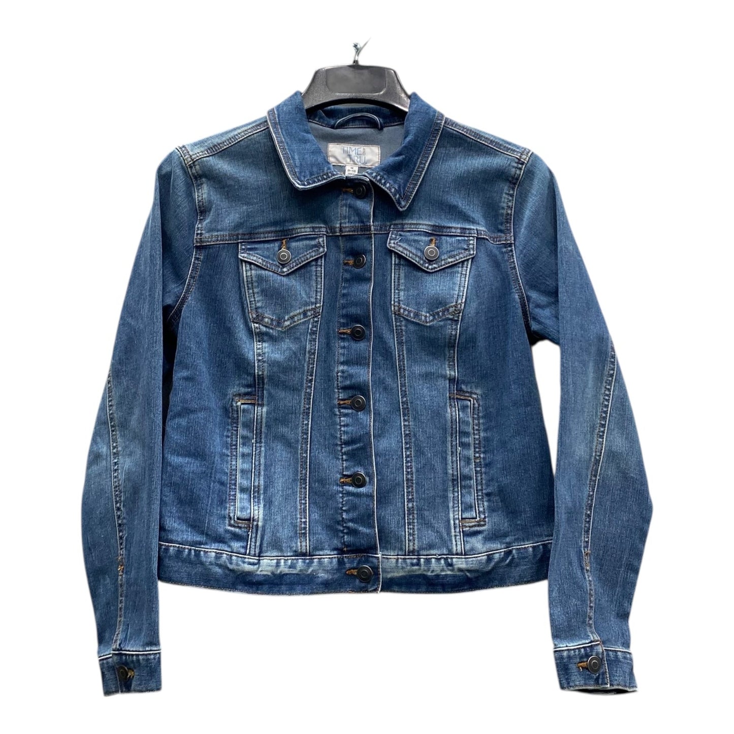 Jacket Denim By Time And Tru In Blue, Size:M