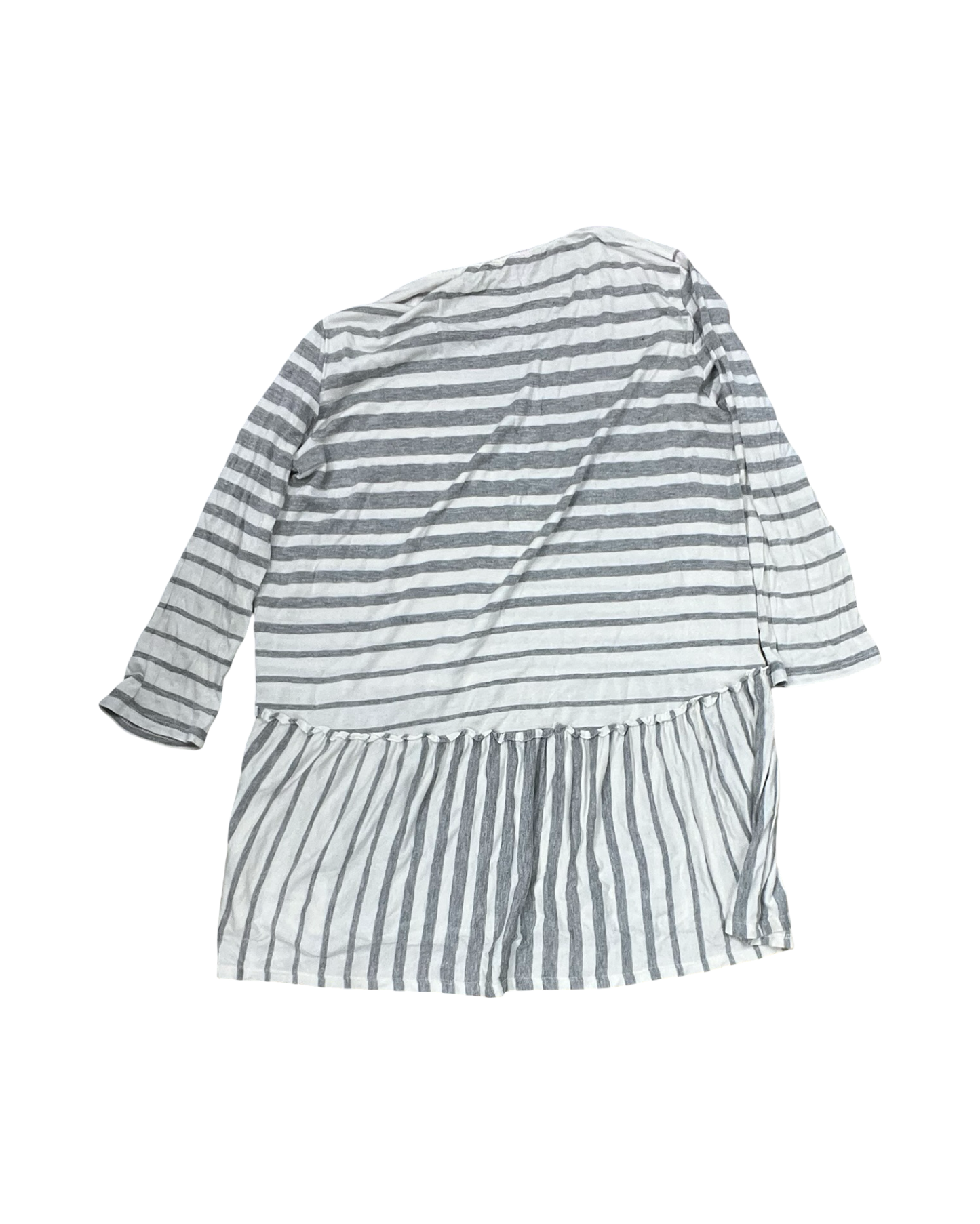 Tunic 3/4 Sleeve By Tea N Rose In Grey & White, Size:M