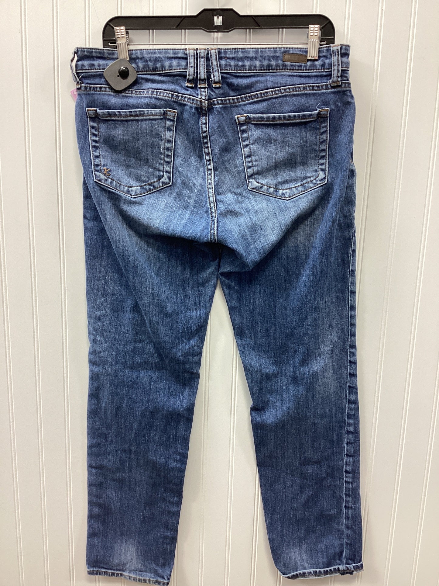 Jeans Straight By Kut In Blue Denim, Size:8