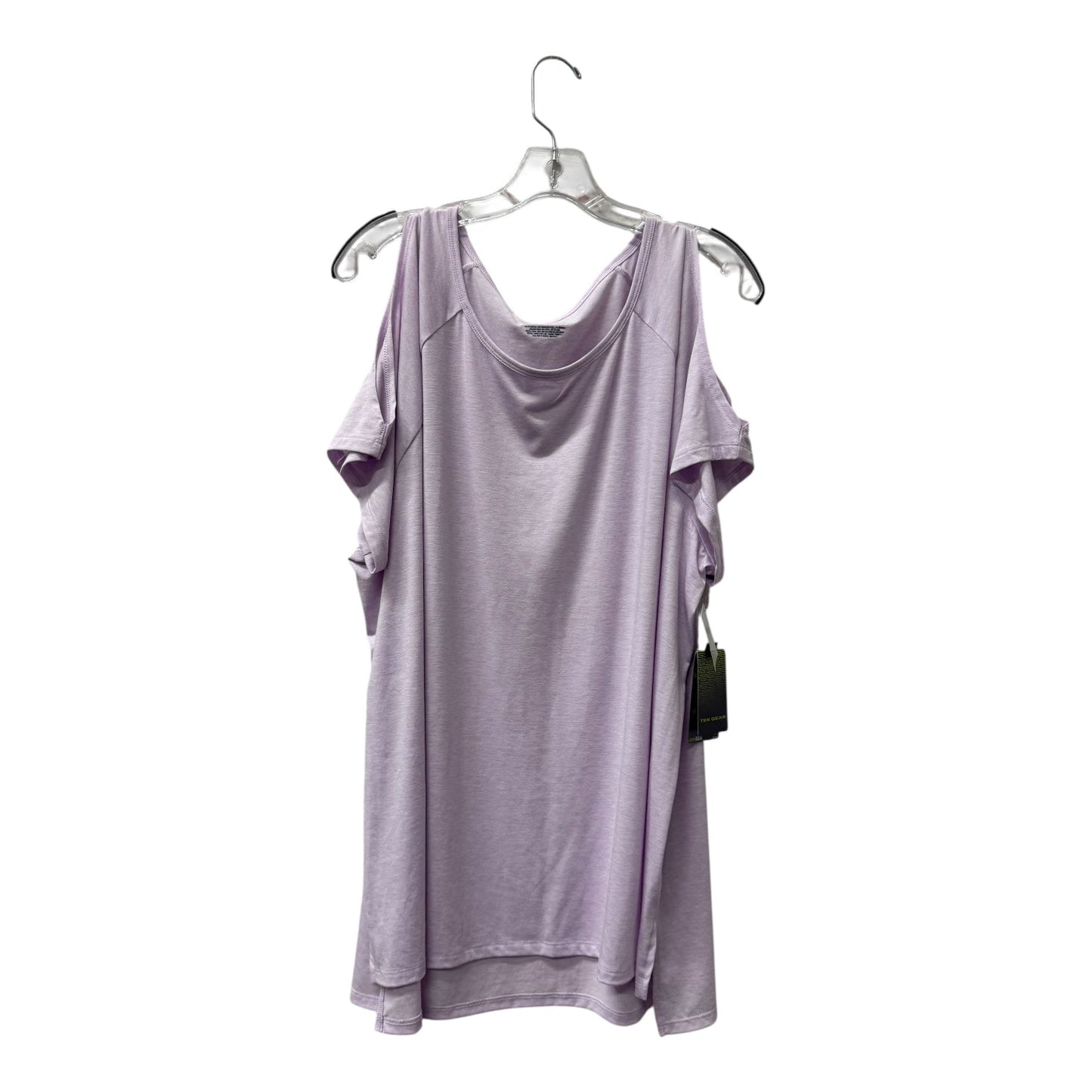 Athletic Top Ss By Tek Gear In Purple, Size:2X