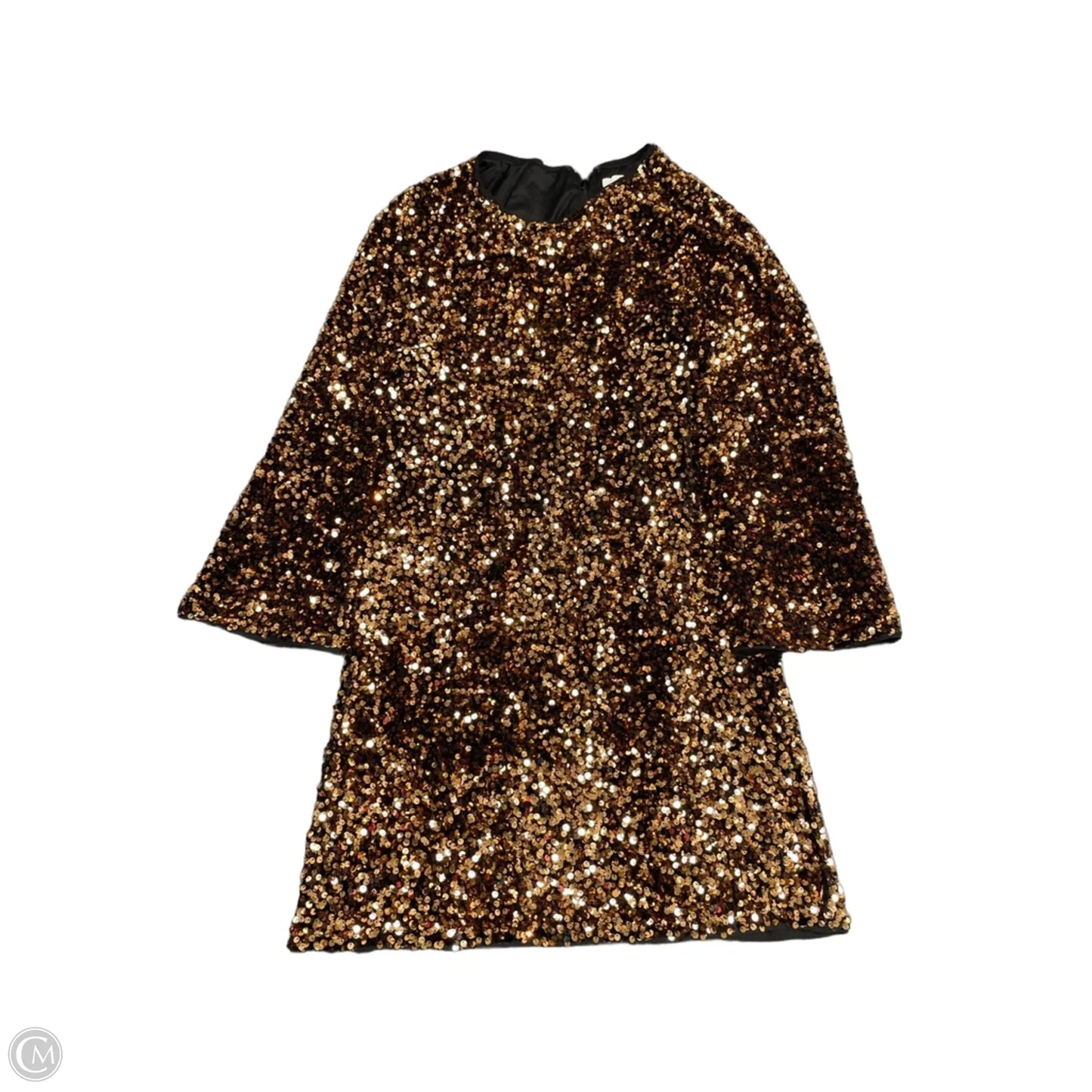 Dress Party Short By H&m In Gold, Size: S