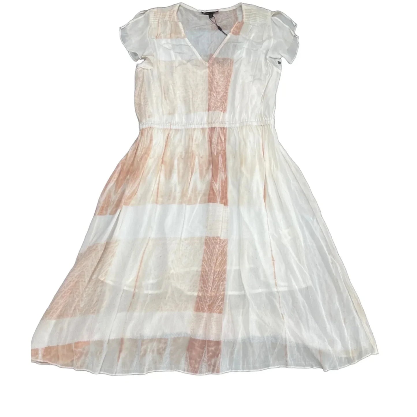 Dress Casual Midi By Frye In Pink & White, Size: M