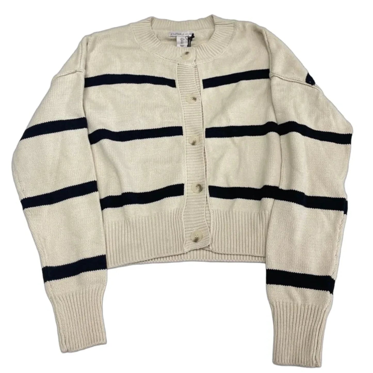 Sweater By Sincerely Jules In Black & Cream, Size: L