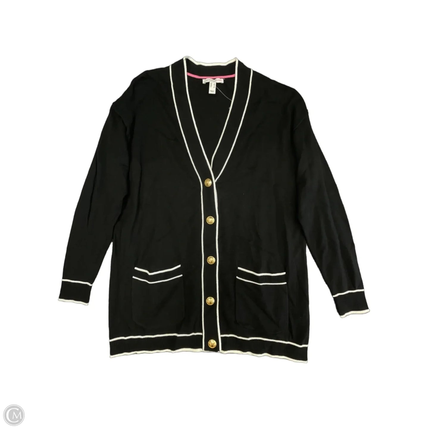 Sweater By Isaac Mizrahi In Black & White, Size: S