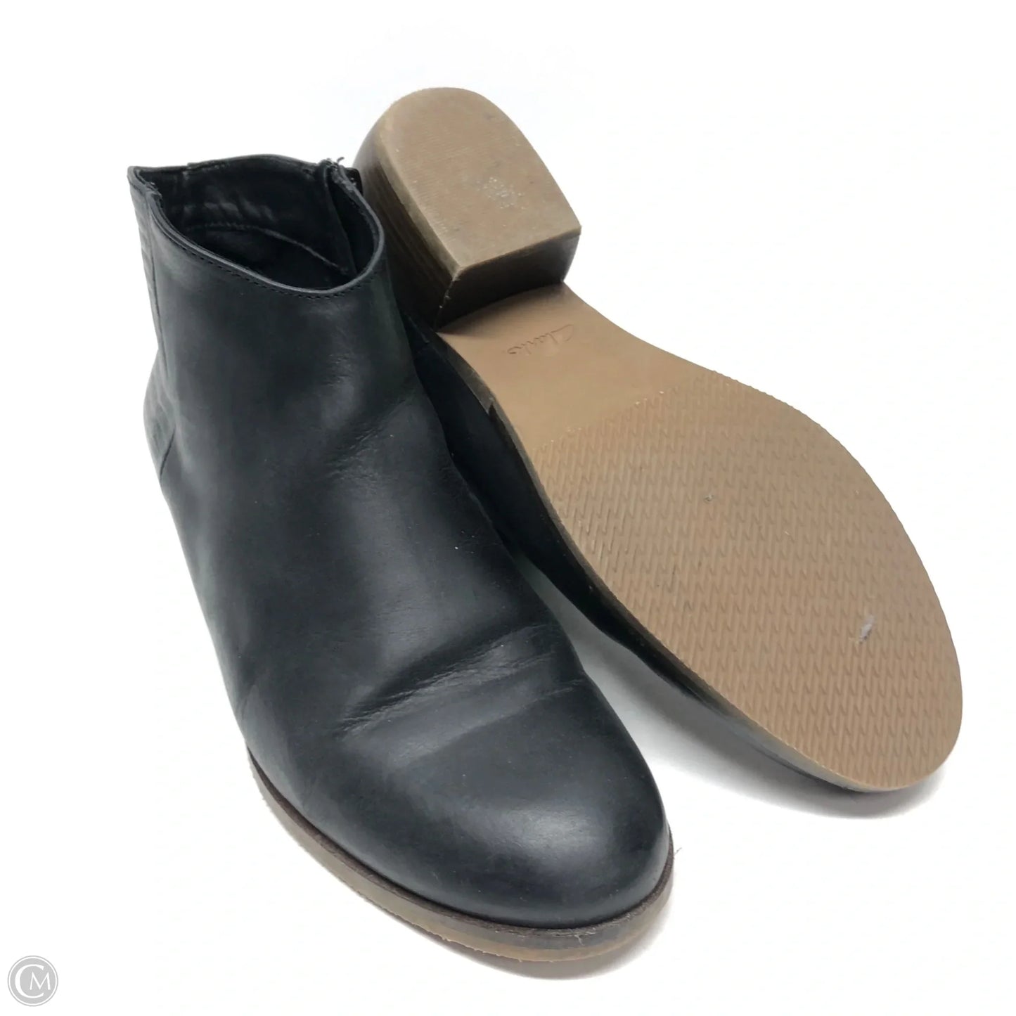 Boots Ankle Heels By Clarks In Black, Size: 8.5