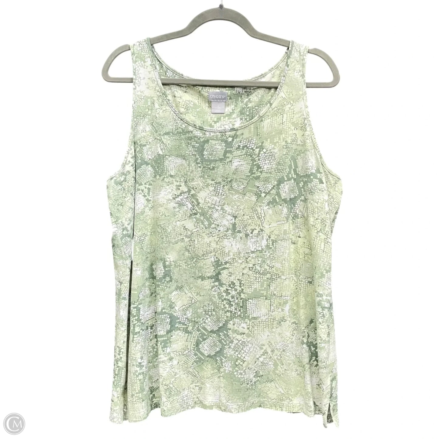 Tank Top By Chicos In Green, Size: L