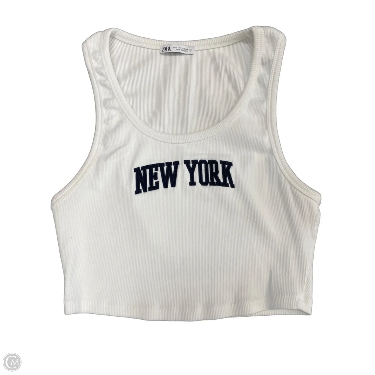 Tank Top By Zara In White, Size: L
