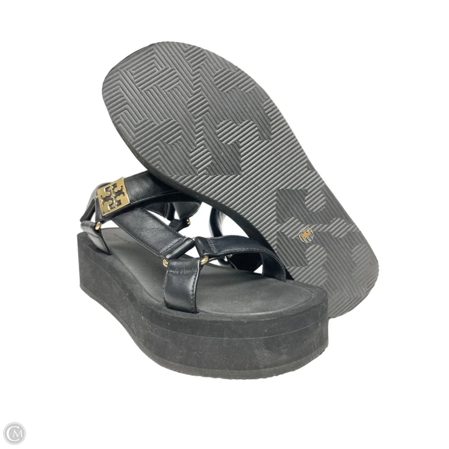 Sandals Designer By Tory Burch In Black, Size: 8