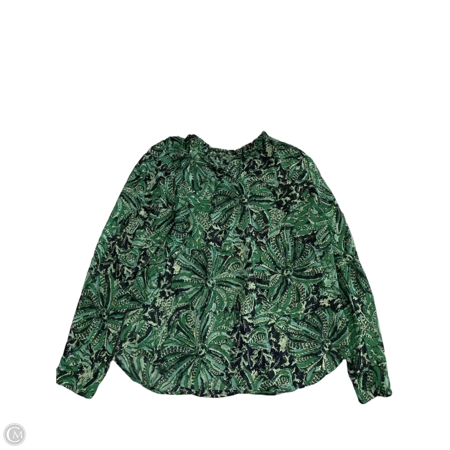 Top Long Sleeve By Maison Damelie In Green, Size: M
