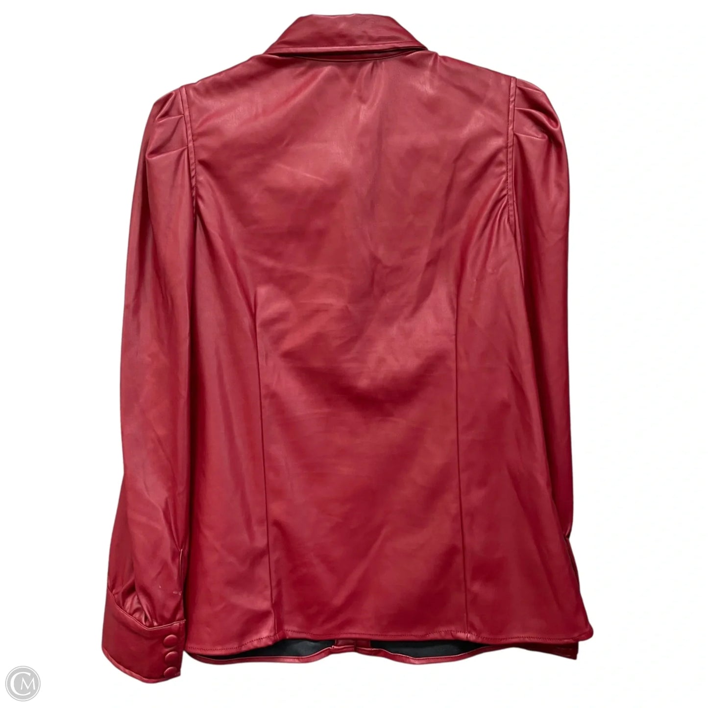 Jacket Shirt By New York And Co In Red, Size: M