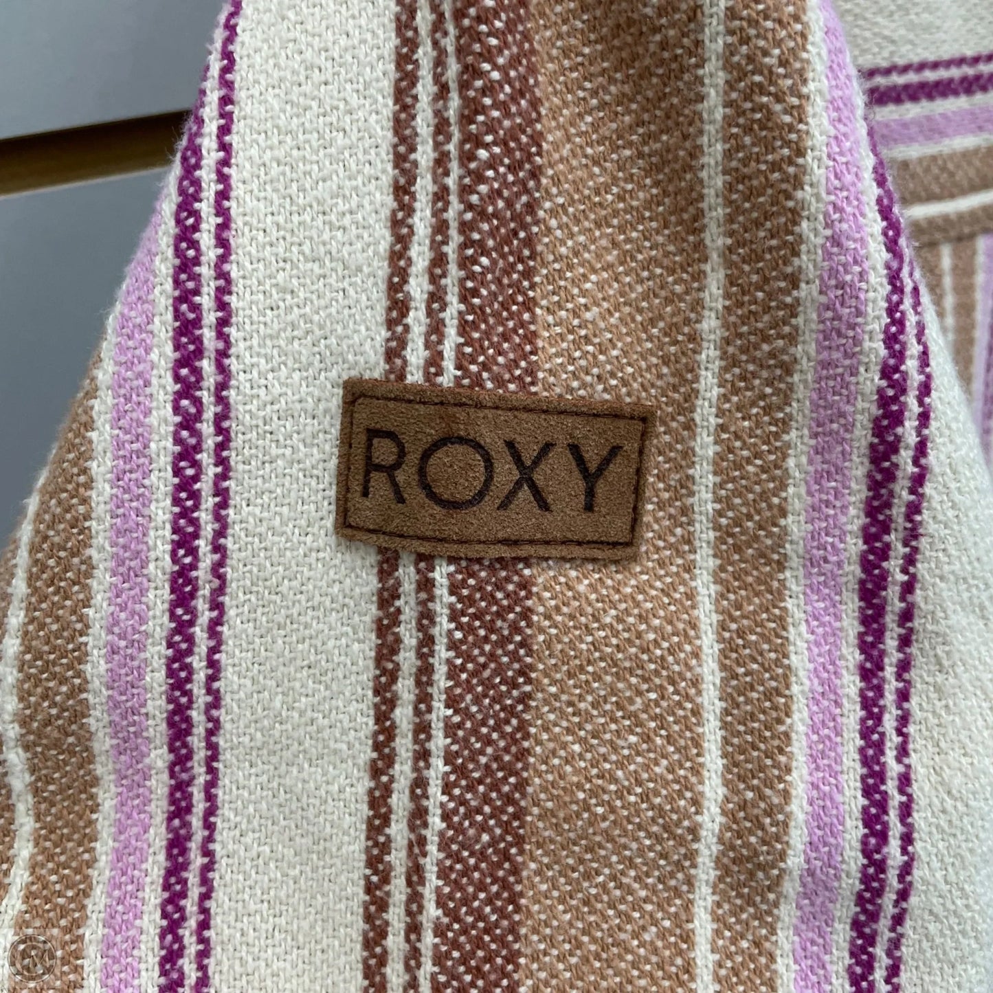 Jacket Shirt By Roxy In Striped Pattern, Size: Xl