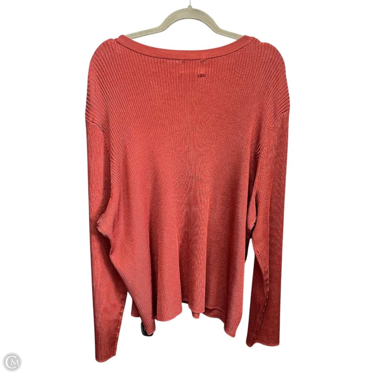 Cardigan By Clothes Mentor In Brown & Red, Size: 3x