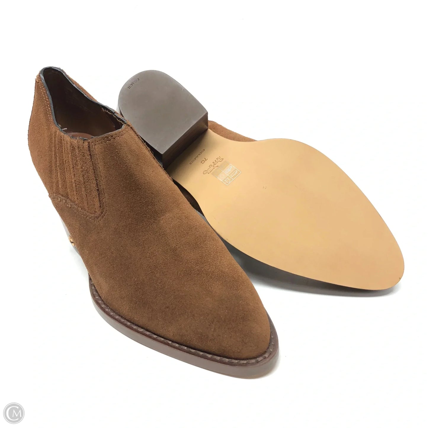 Boots Designer By Coach In Brown, Size: 7