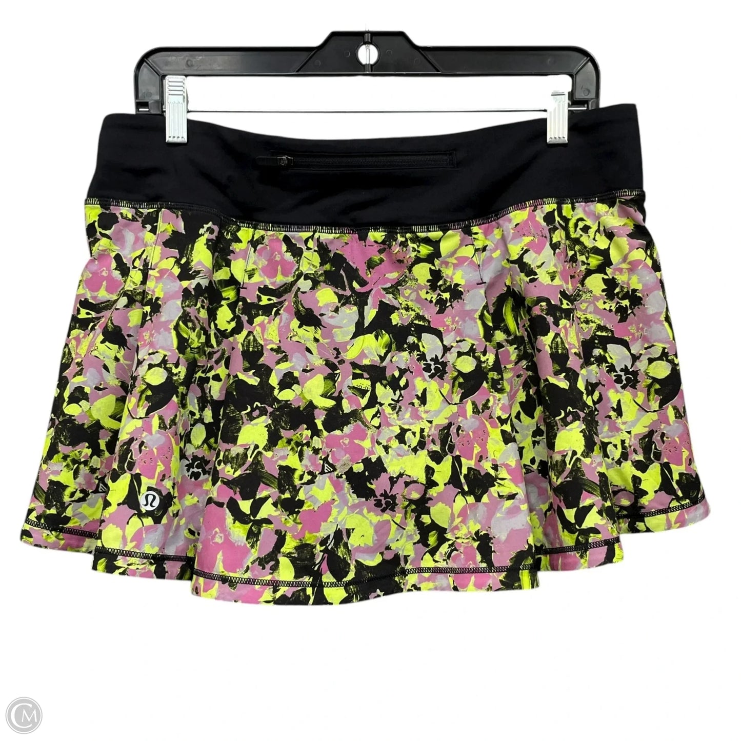 Athletic Skort By Lululemon In Pink & Yellow, Size: 10