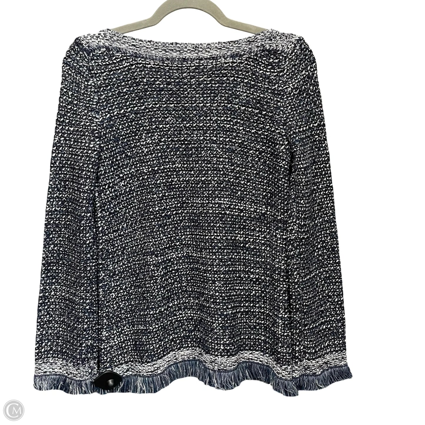 Sweater By Ann Taylor In Blue & Silver, Size: Xs