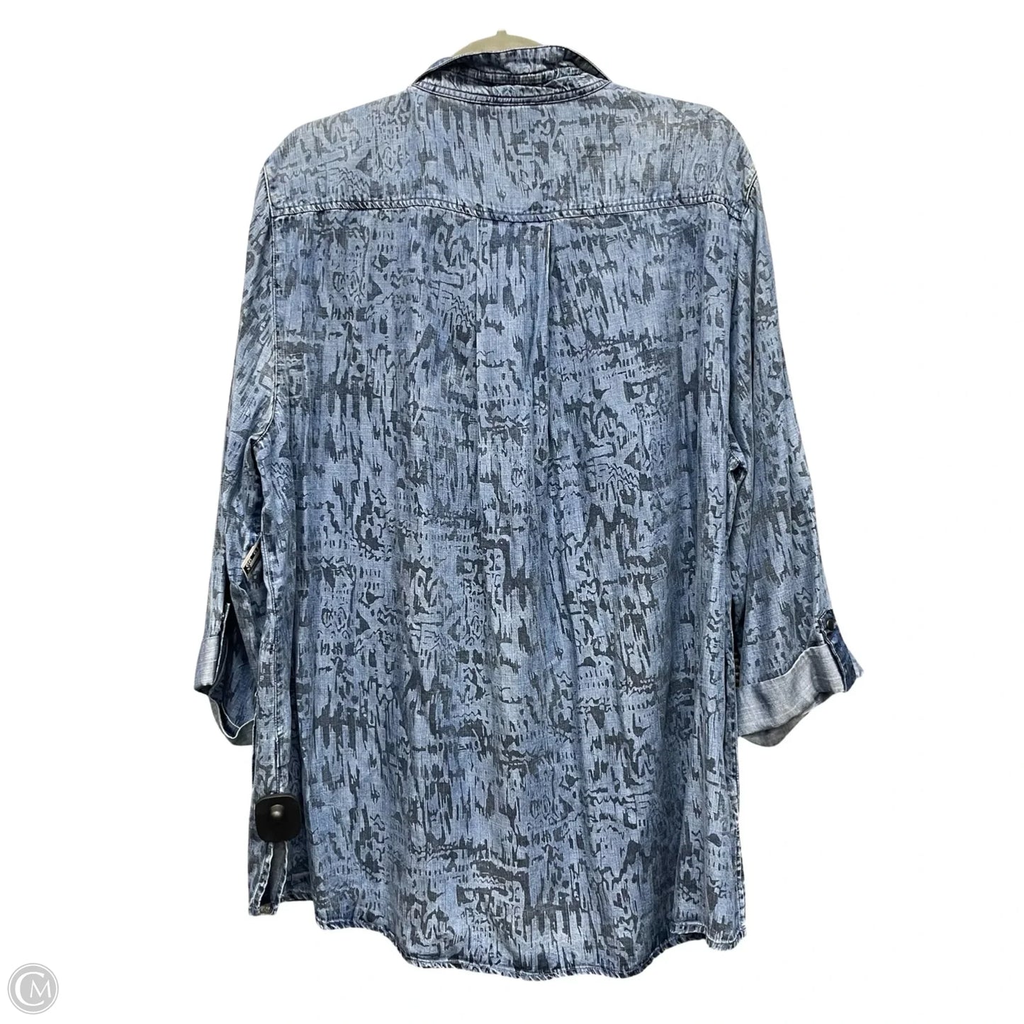 Tunic Long Sleeve By John Mark In Blue, Size: Xl