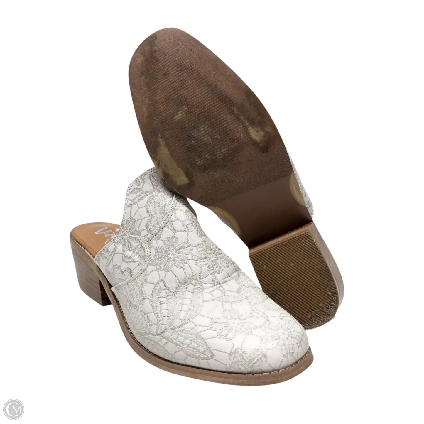 Shoes Heels Block By Very G In Beige, Size: 8.5