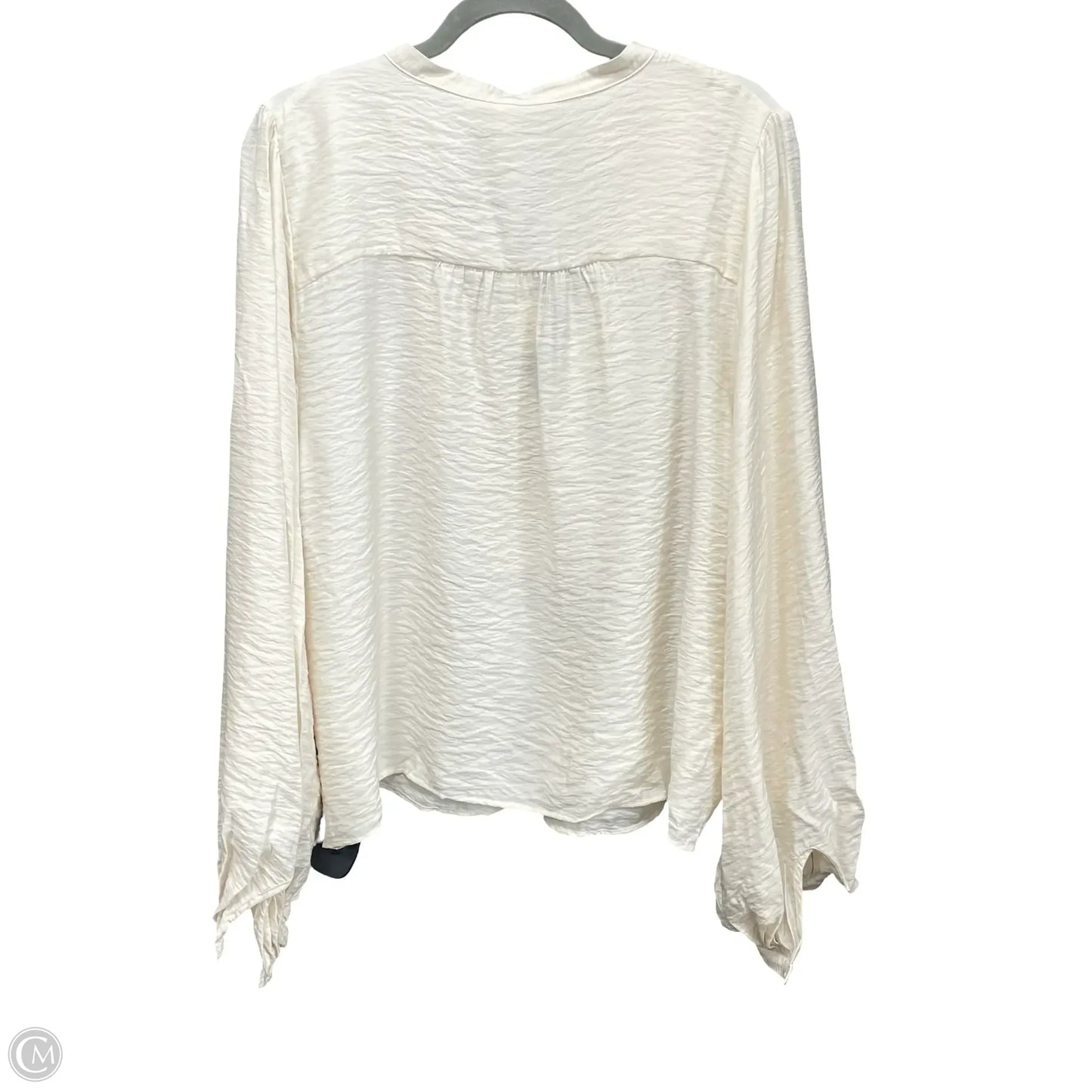 Blouse Long Sleeve By Anthropologie In Cream, Size: 1x