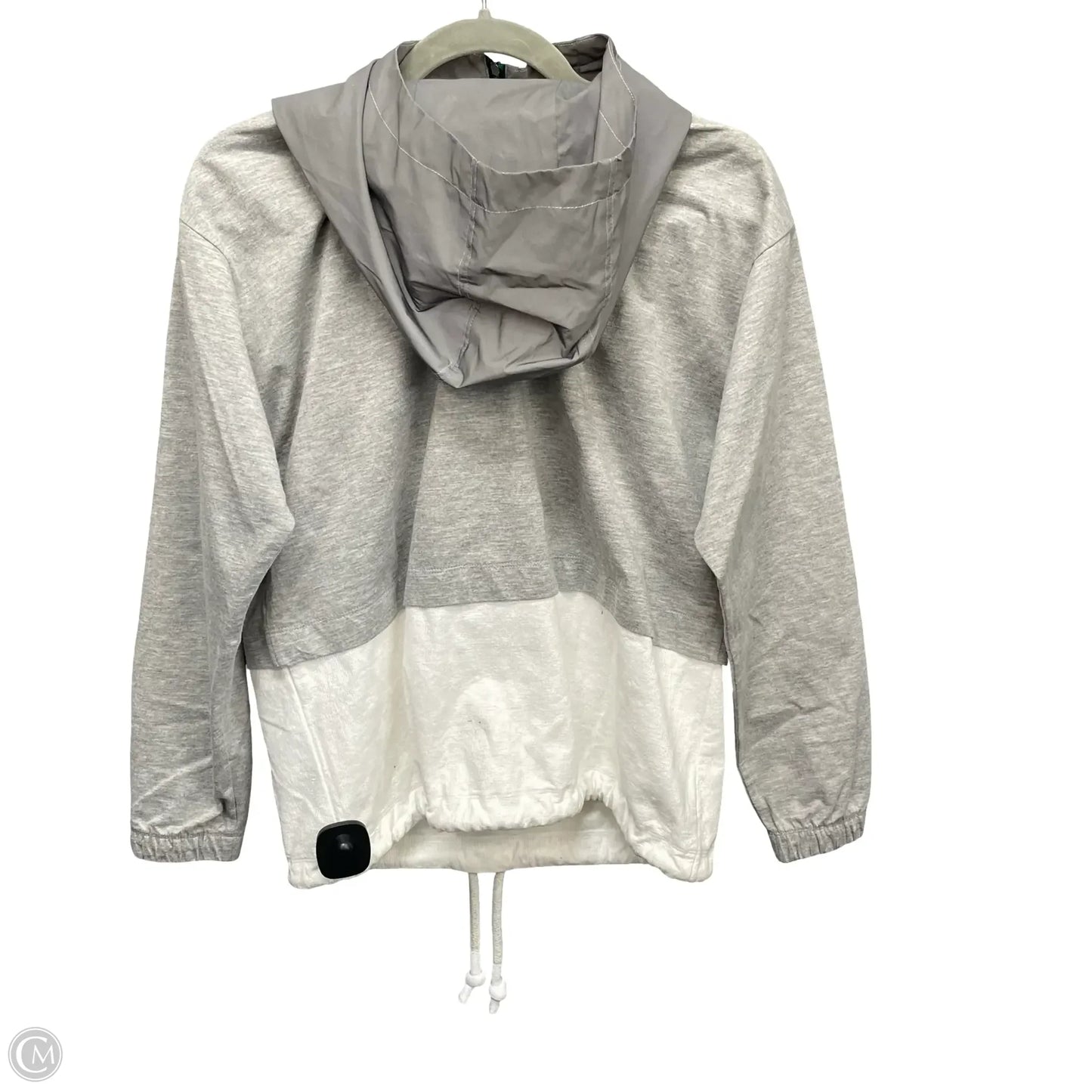 Athletic Top Long Sleeve Hoodie By Adidas In Grey, Size: Xs