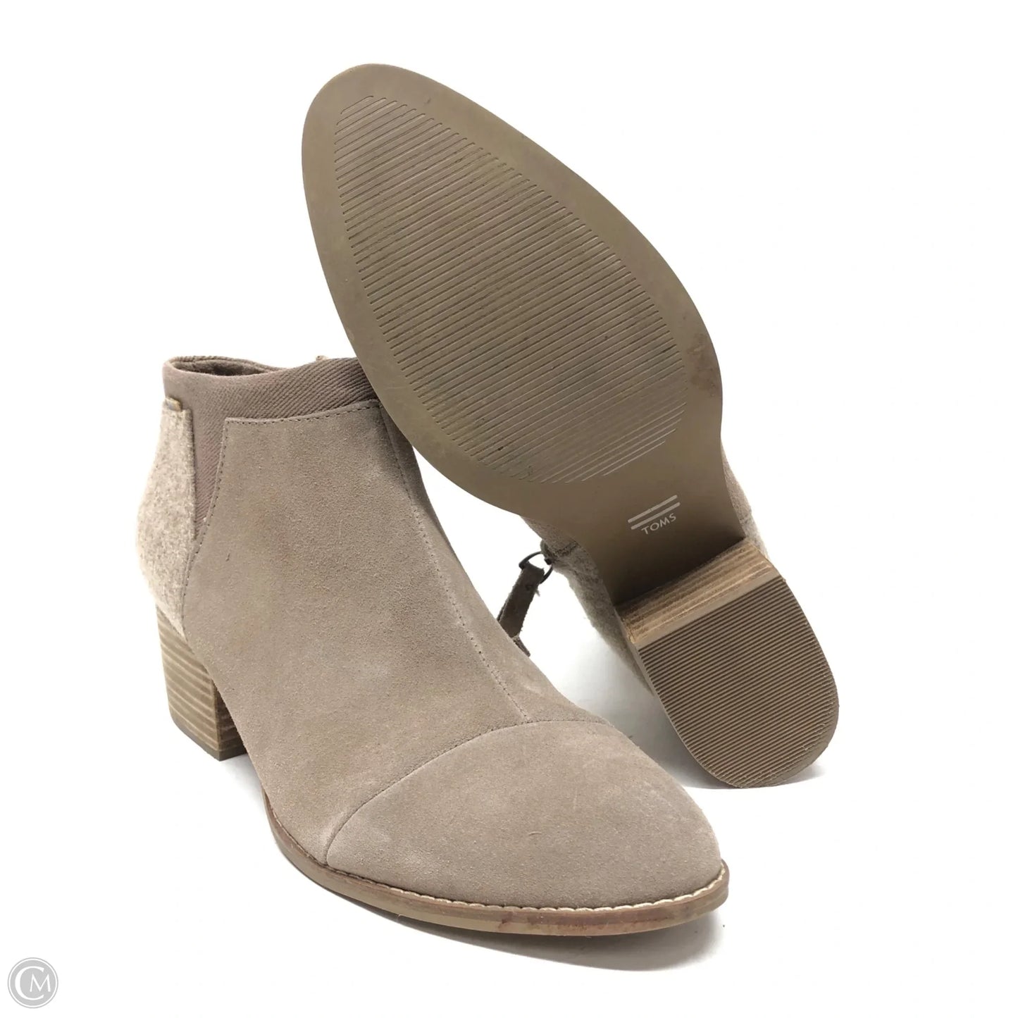 Boots Ankle Heels By Toms In Taupe, Size: 9