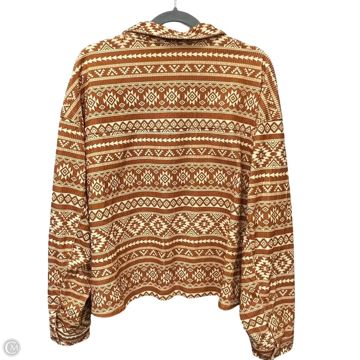 Jacket Shirt By Savanna Jane In Orange, Size: 2x