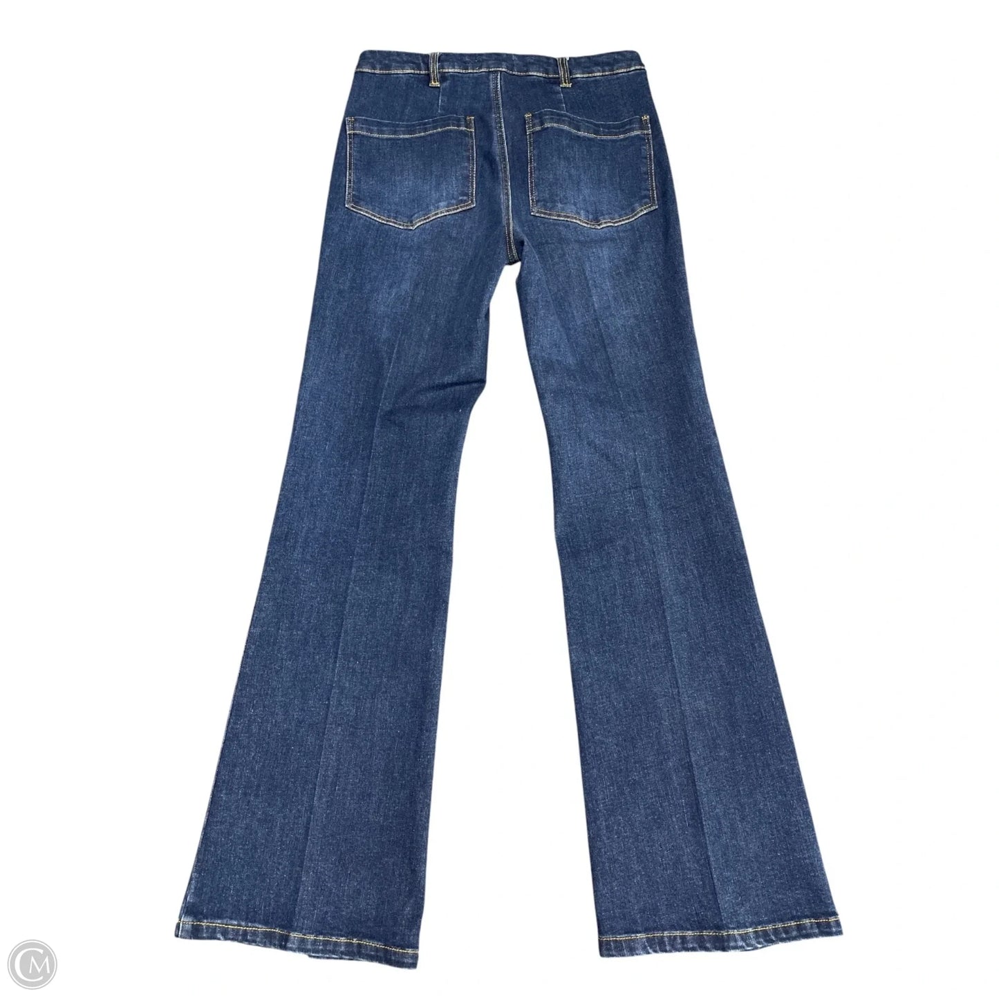 Jeans Flared By Oat In Blue Denim, Size: 8