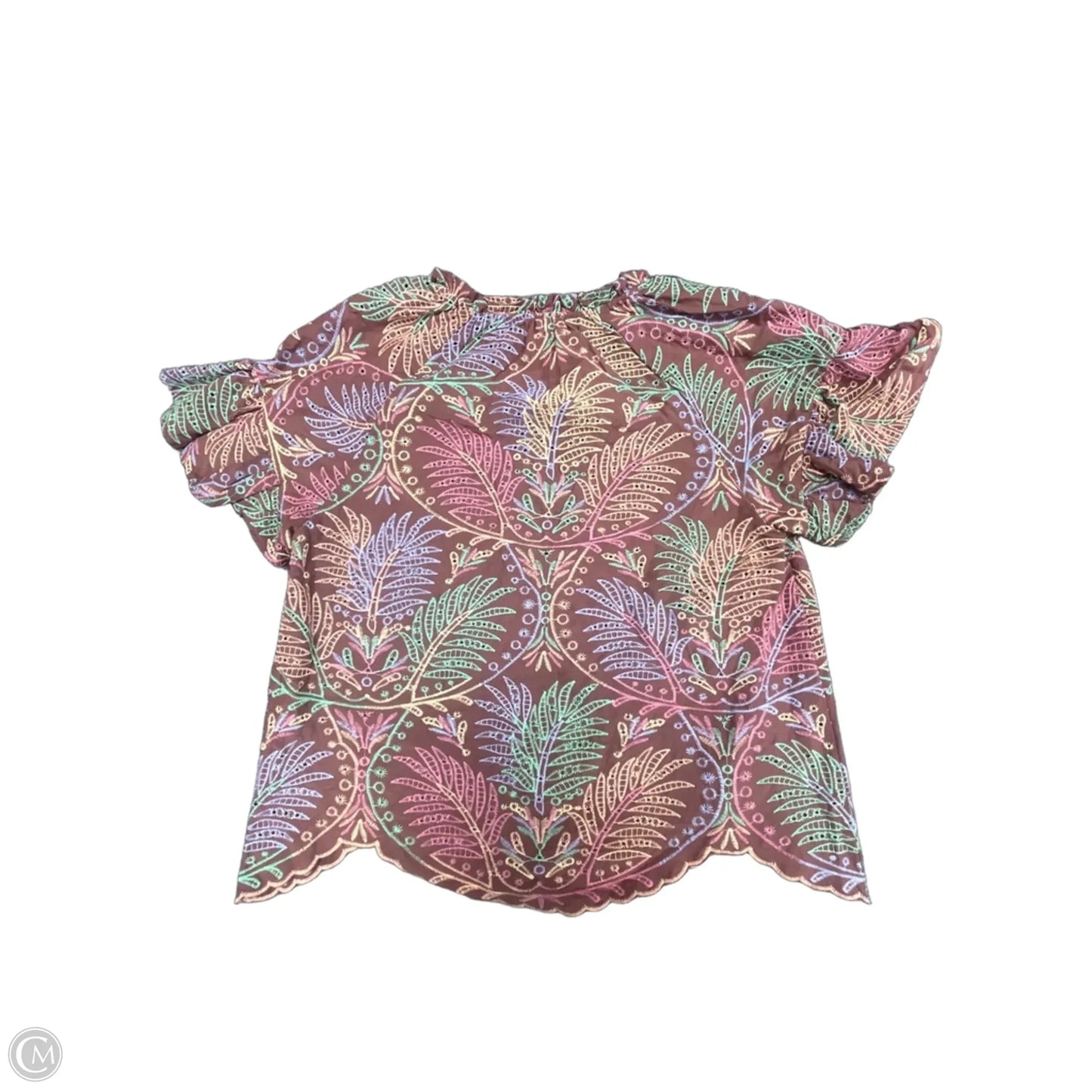 Top Short Sleeve By Democracy In Multi-colored, Size: S