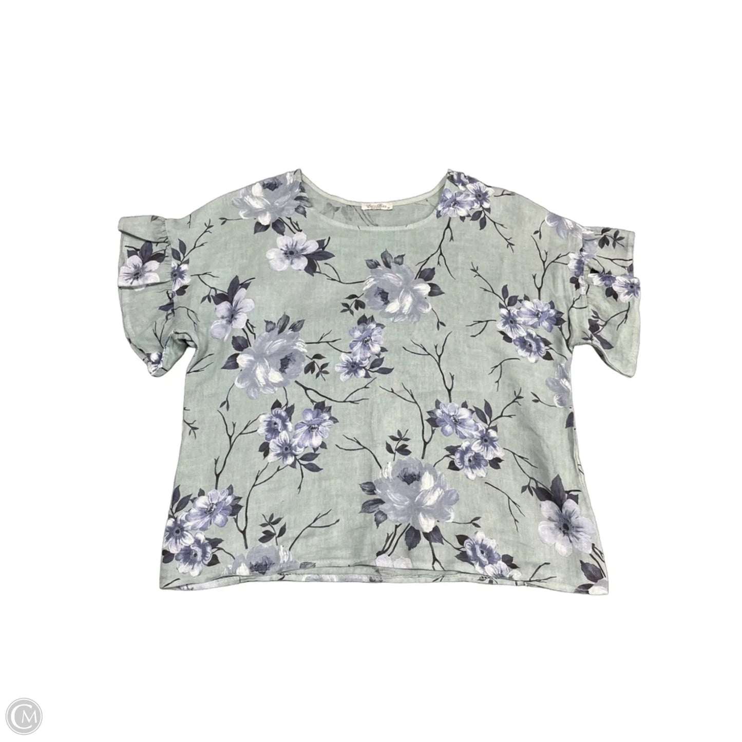 Top Short Sleeve By Cmc In Blue, Size: M