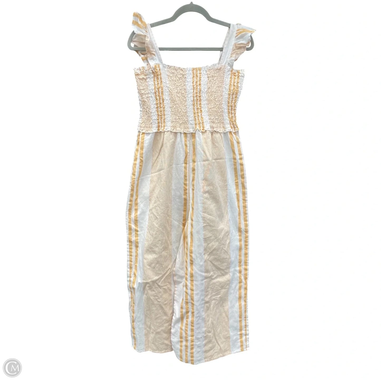 Jumpsuit By Asos In White & Yellow, Size: 12