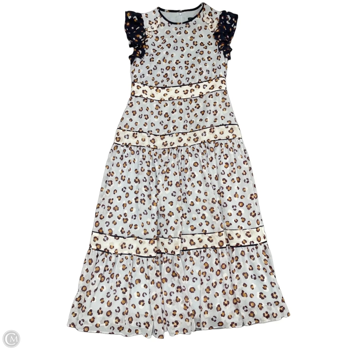 Dress Casual Midi By Ann Taylor In Leopard Print, Size: 2