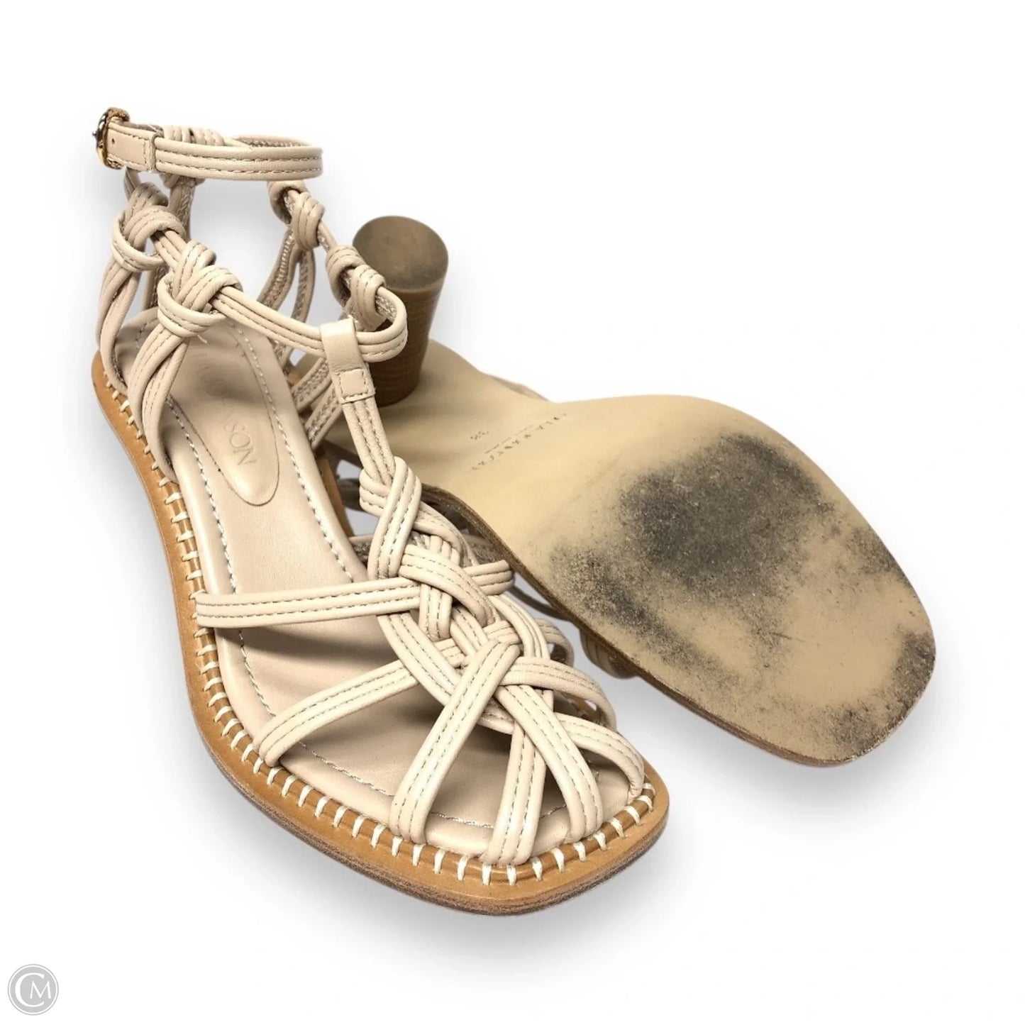 Sandals Heels Block By Ulla Johnson In Tan, Size: 8