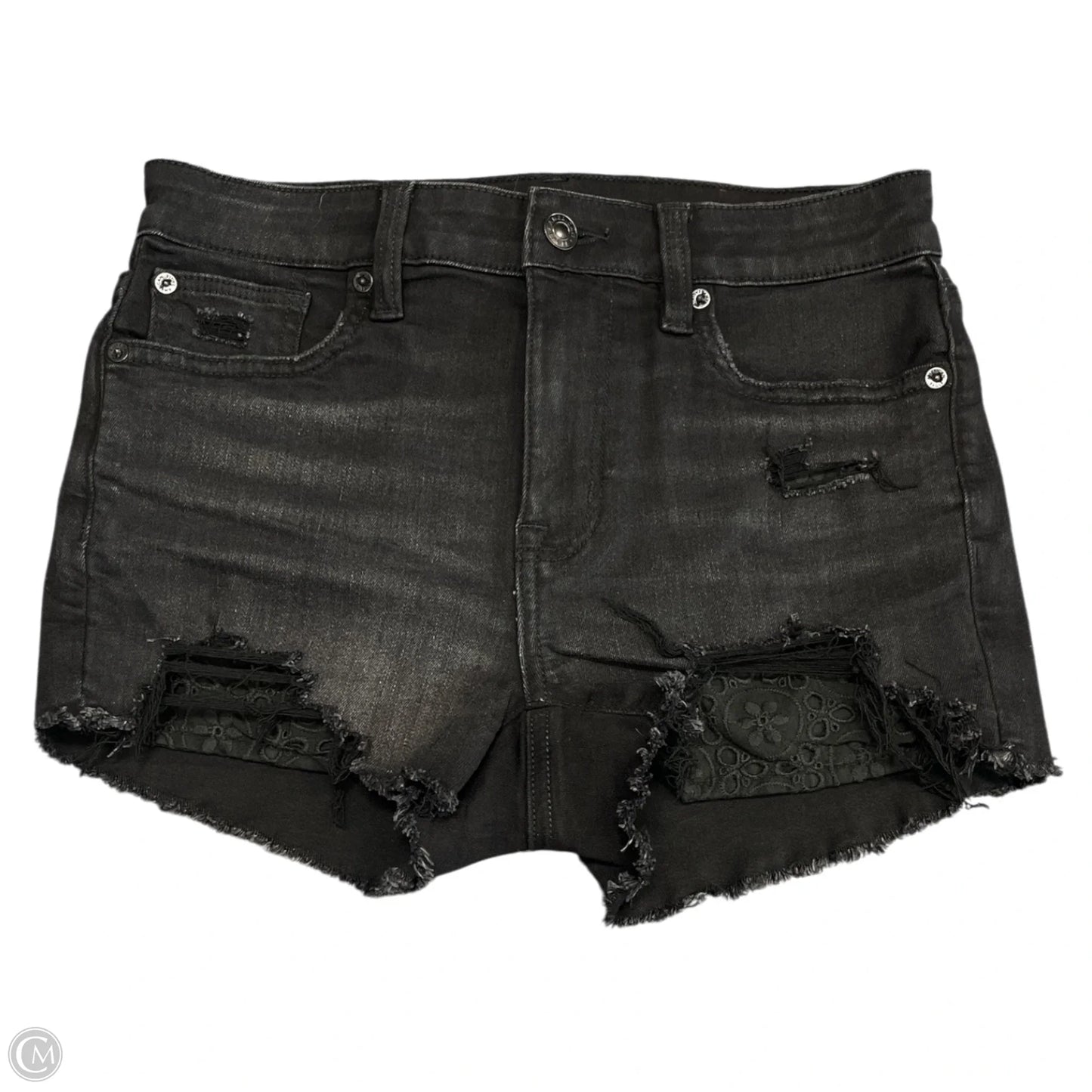 Shorts By American Eagle In Black Denim, Size: 2