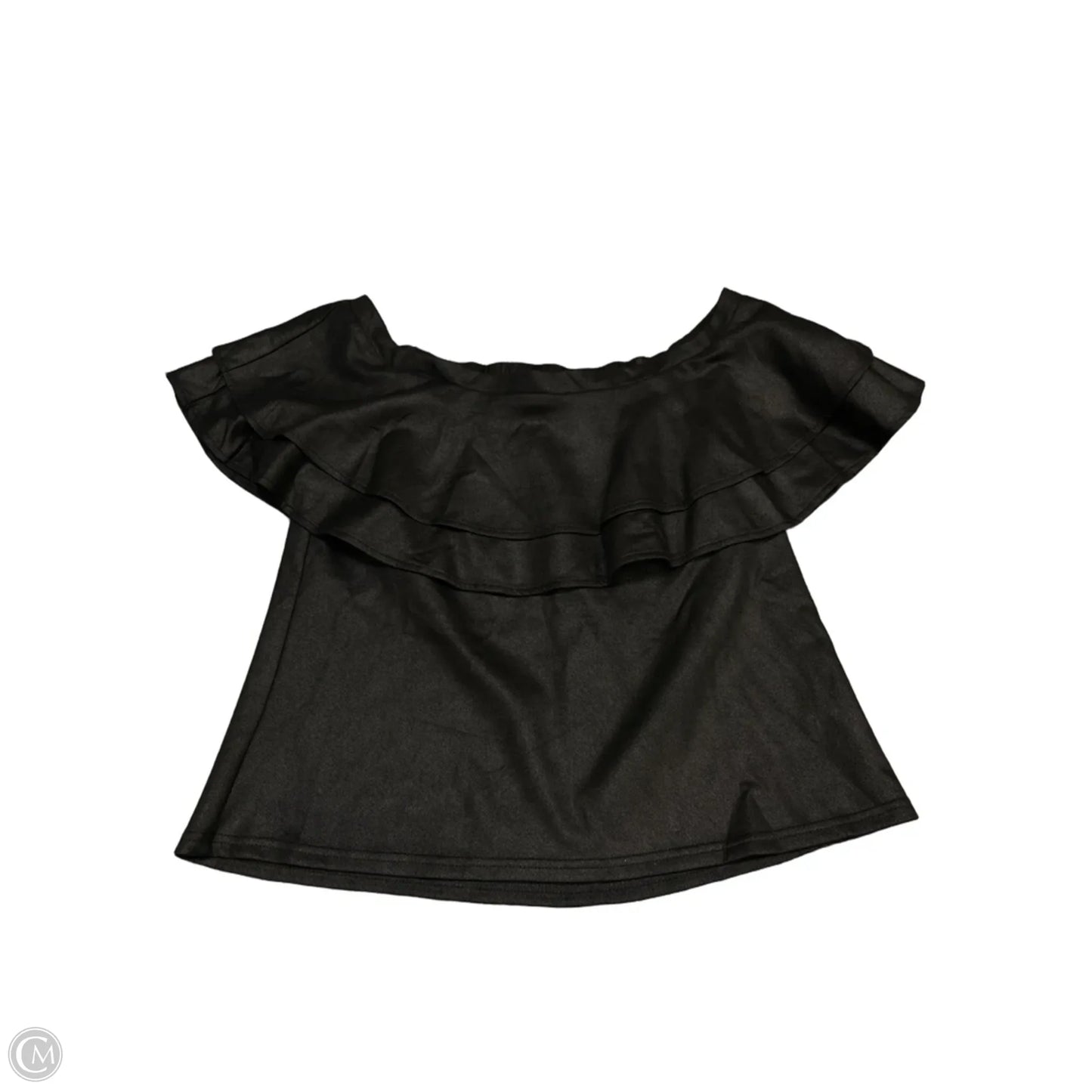 Top Short Sleeve By Voy In Black, Size: L