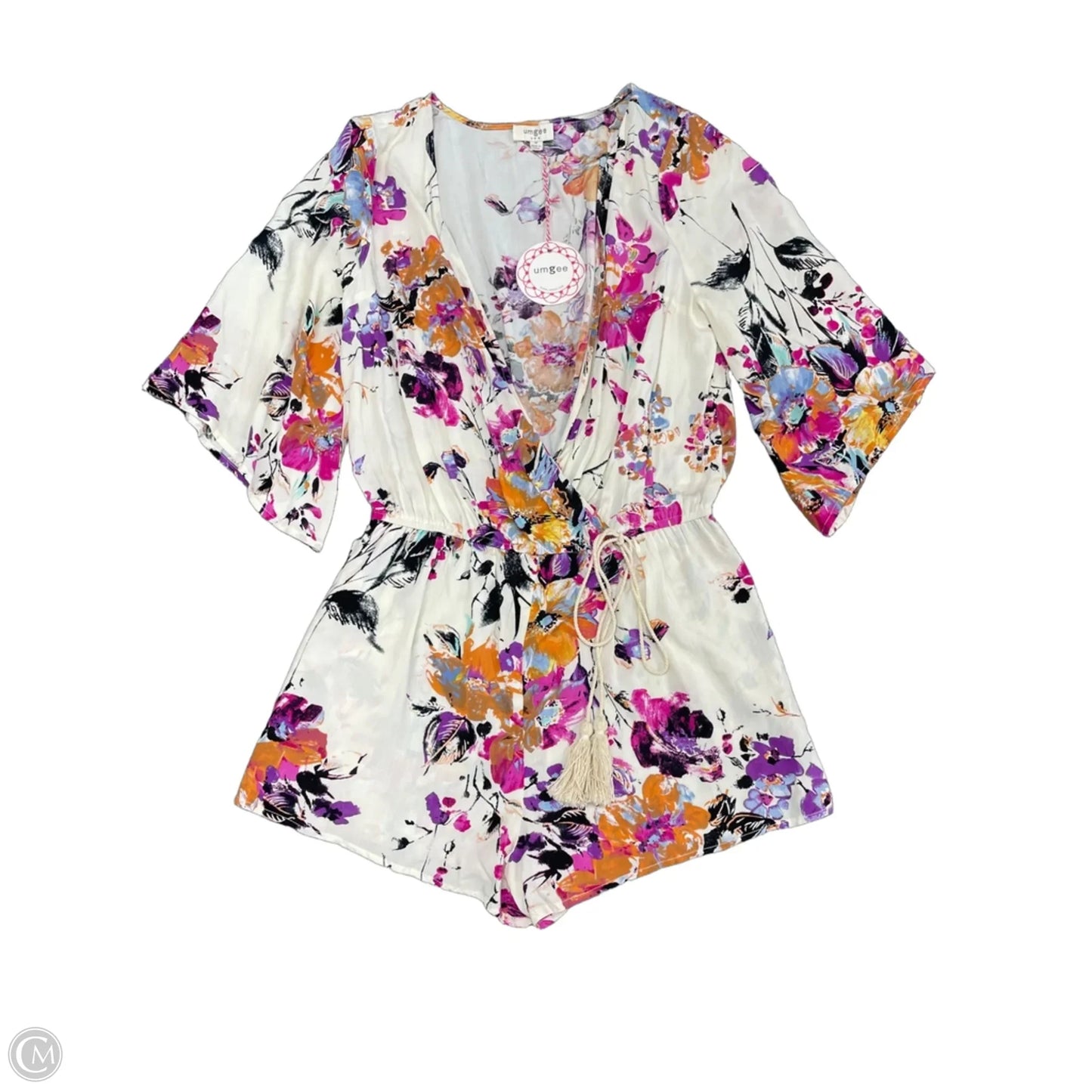 Romper By Umgee In Floral Print, Size: M