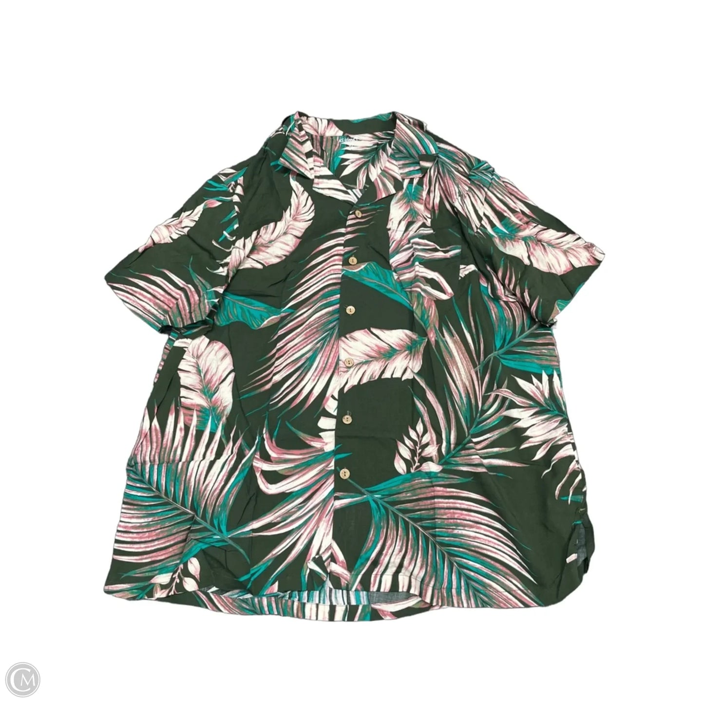 Top Short Sleeve By Cme In Tropical Print, Size: 2x