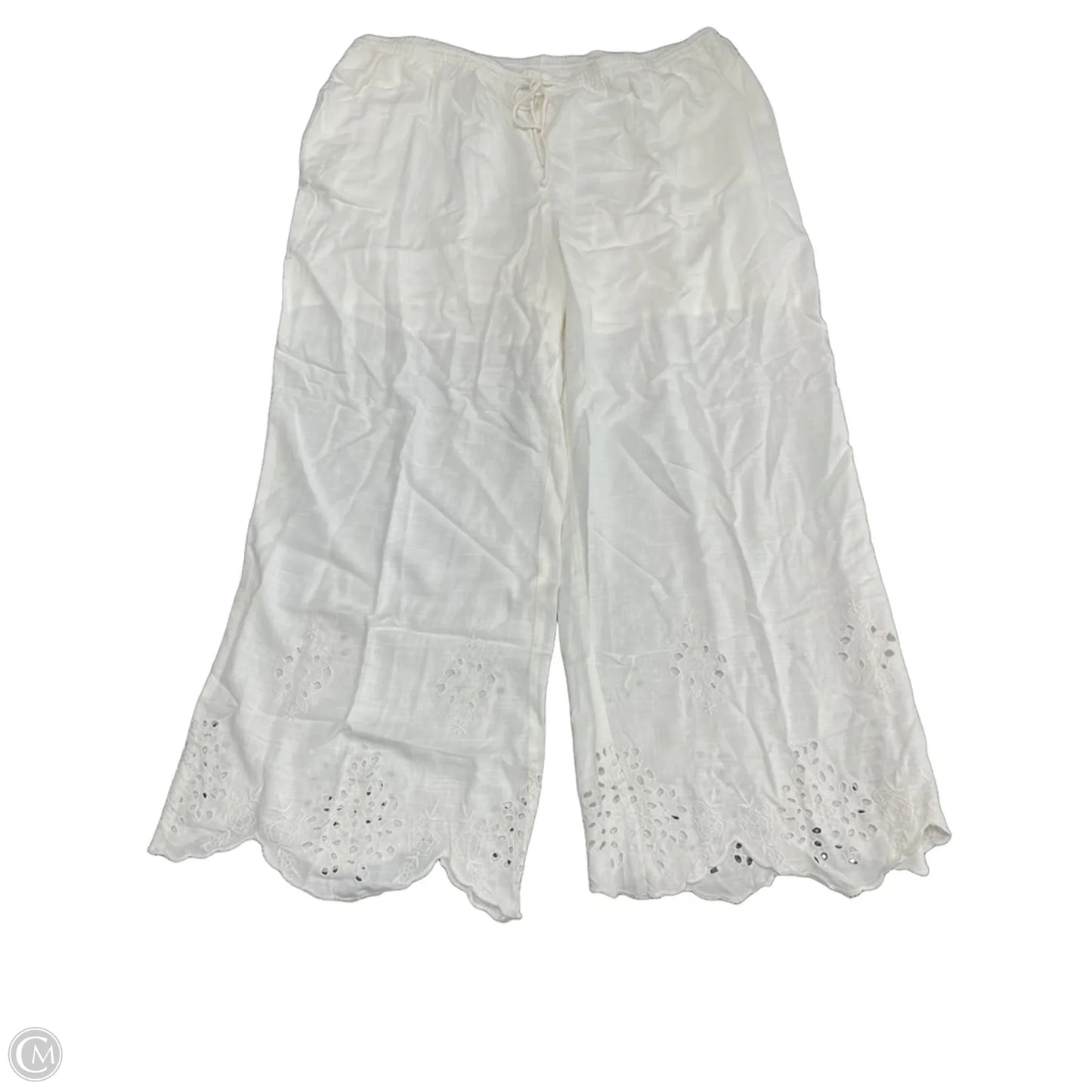 Pants Wide Leg By Future Collective In Ivory, Size: 2x
