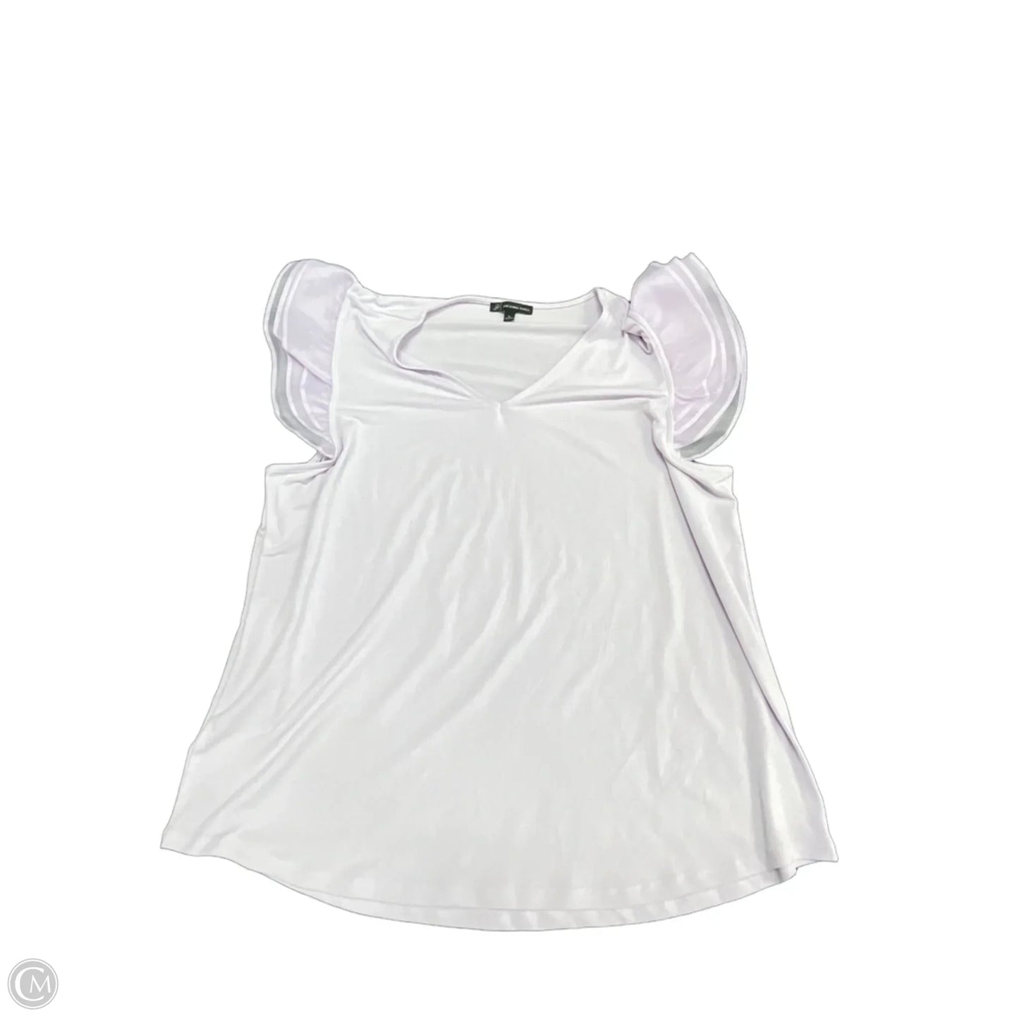 Top Short Sleeve By Adrianna Papell In Purple, Size: Xl