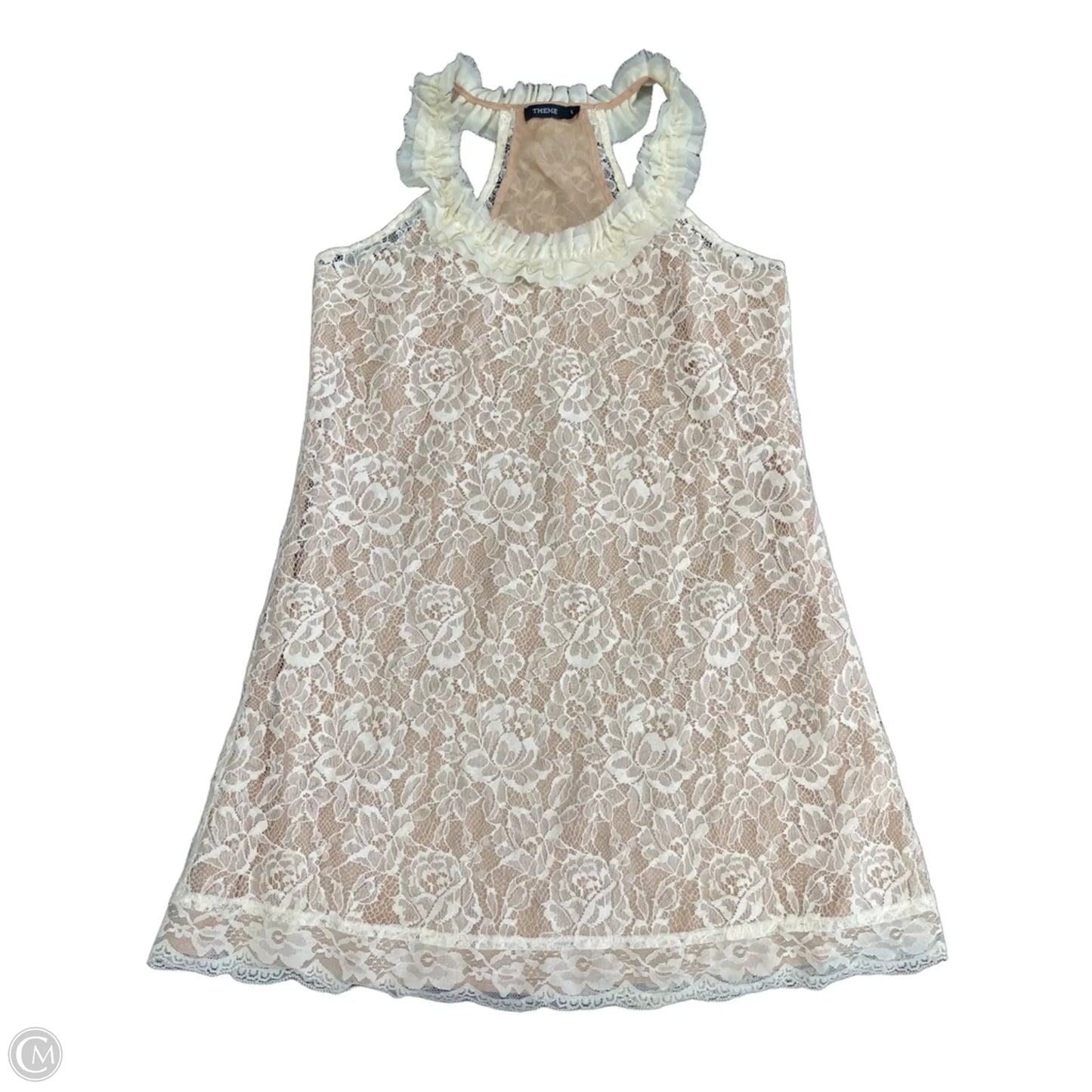 Dress Casual Short By Theme In Beige, Size: L
