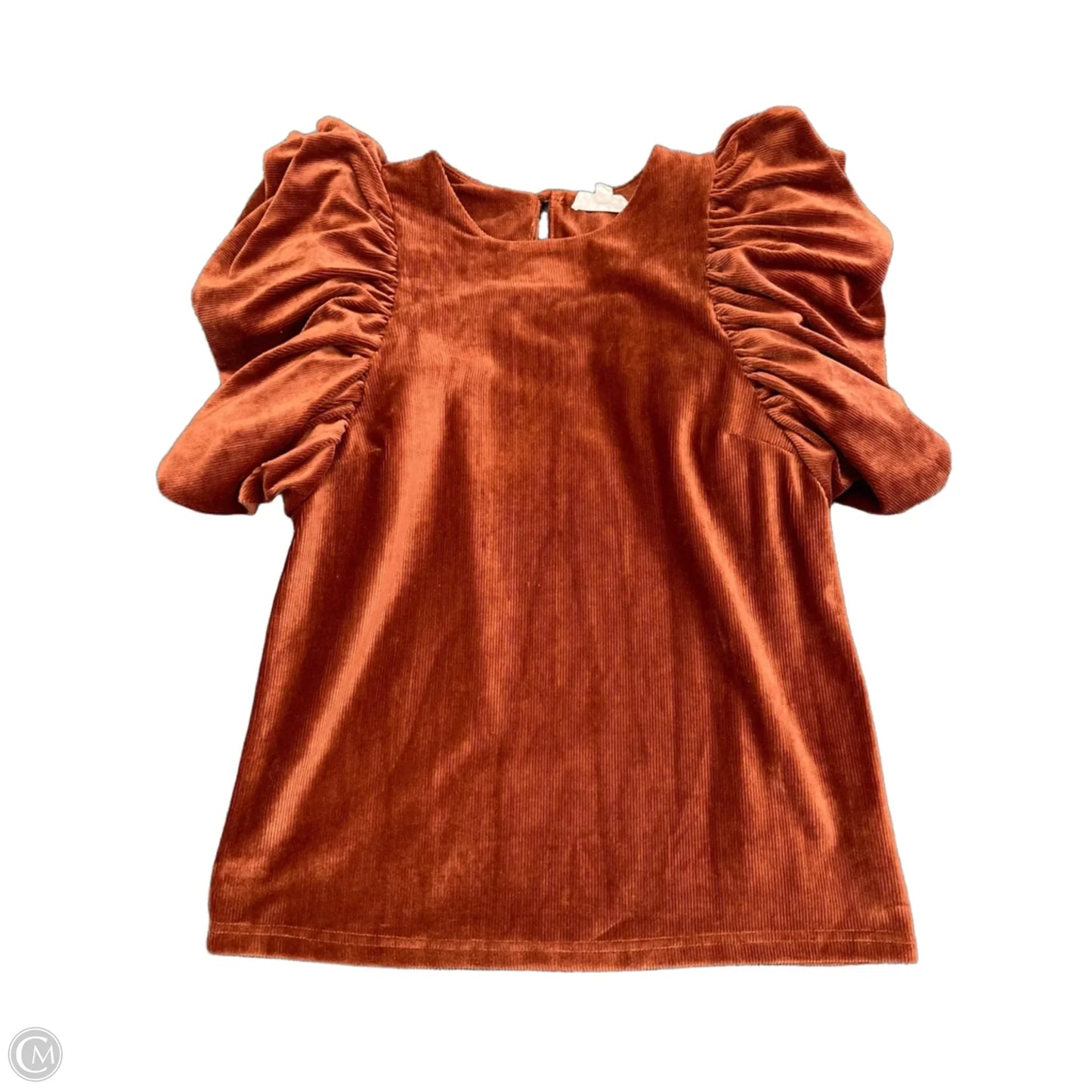 Top Short Sleeve By Thml In Brown & Red, Size: S